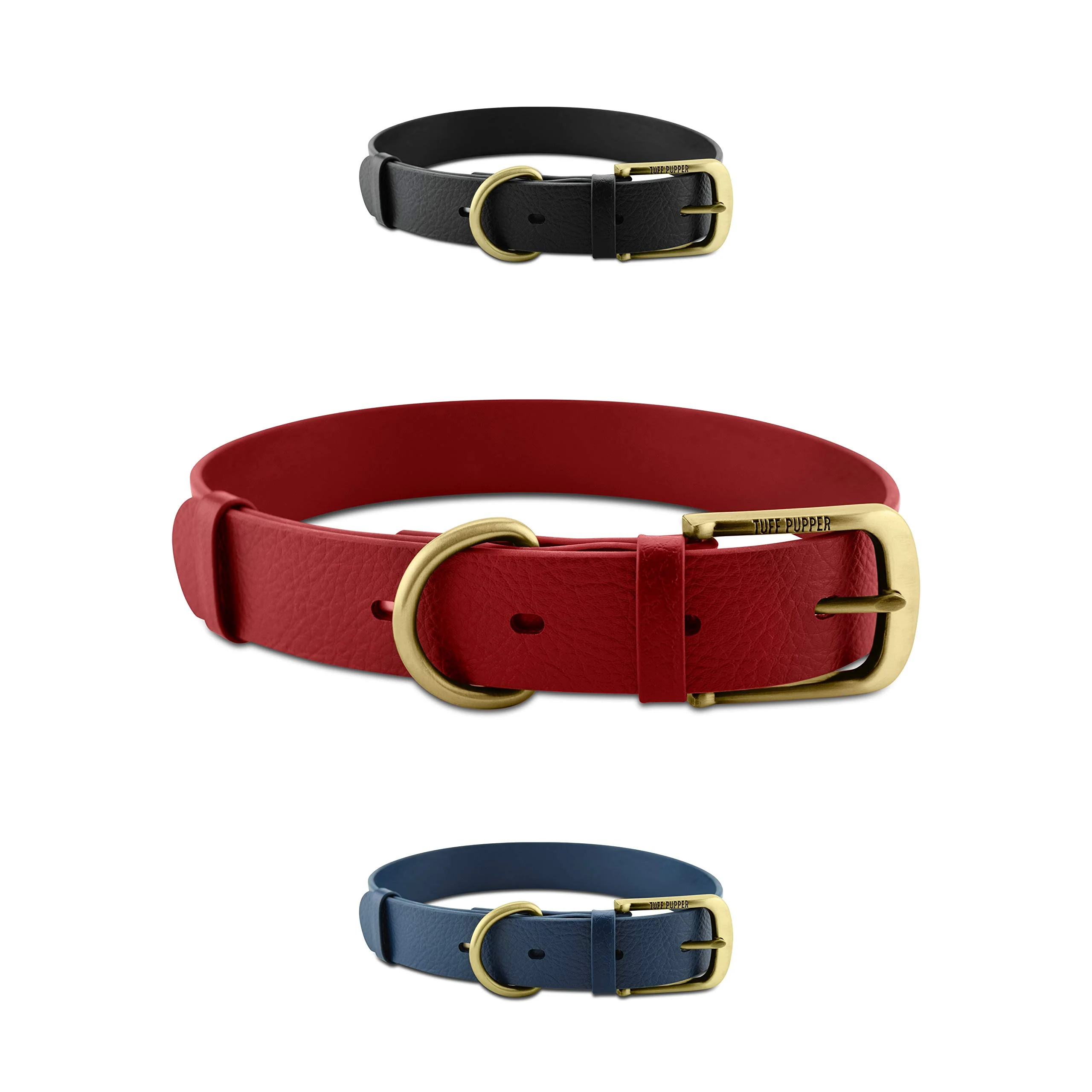 Superior Tuff Pupper Classic Heavy Duty Dog Collar – 10x Stronger Than Leather Waterproof Odor Proof Verified