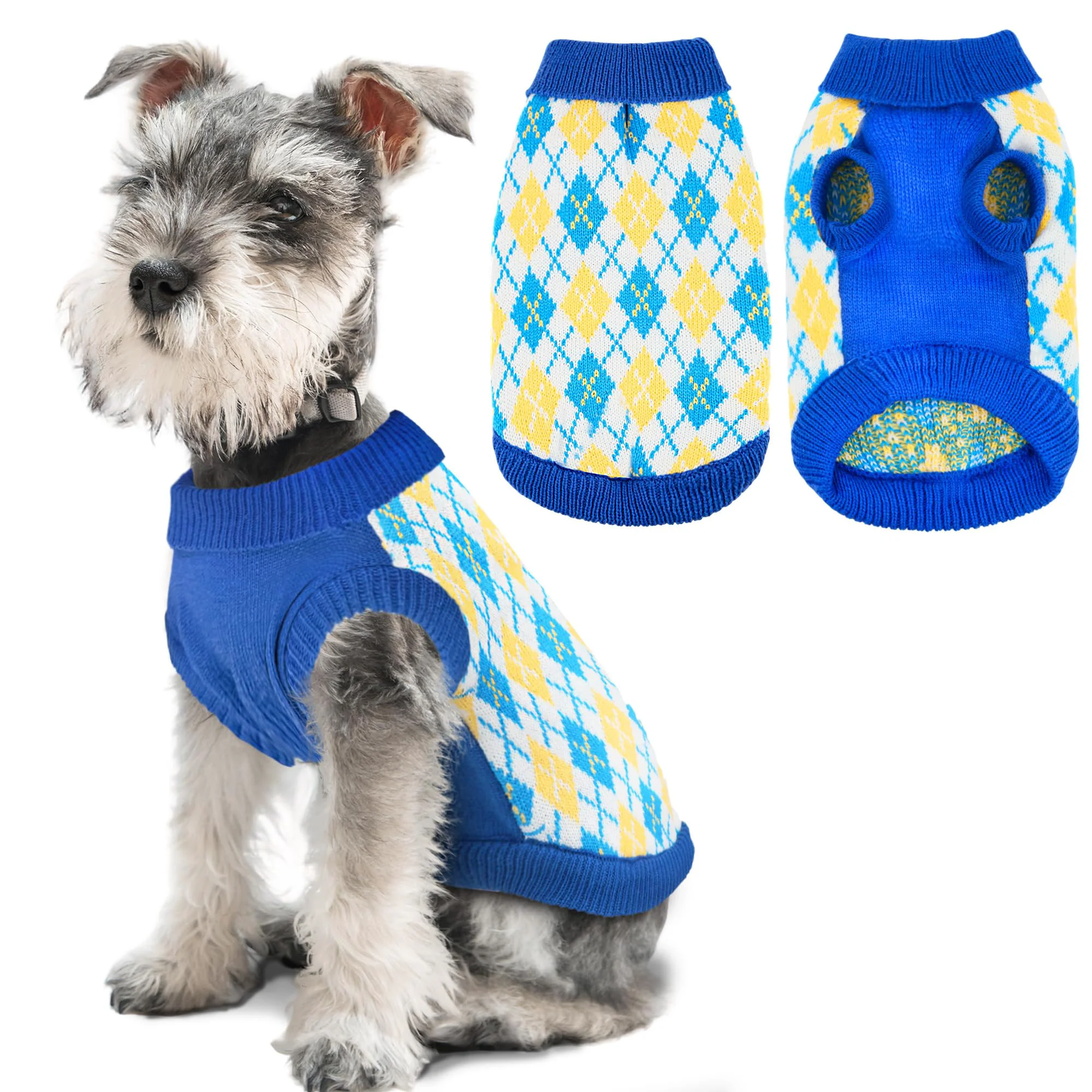 World-Class PELUKOA Dog Sweater Soft Knit Turtleneck for Small to Medium Dogs Cats Fine