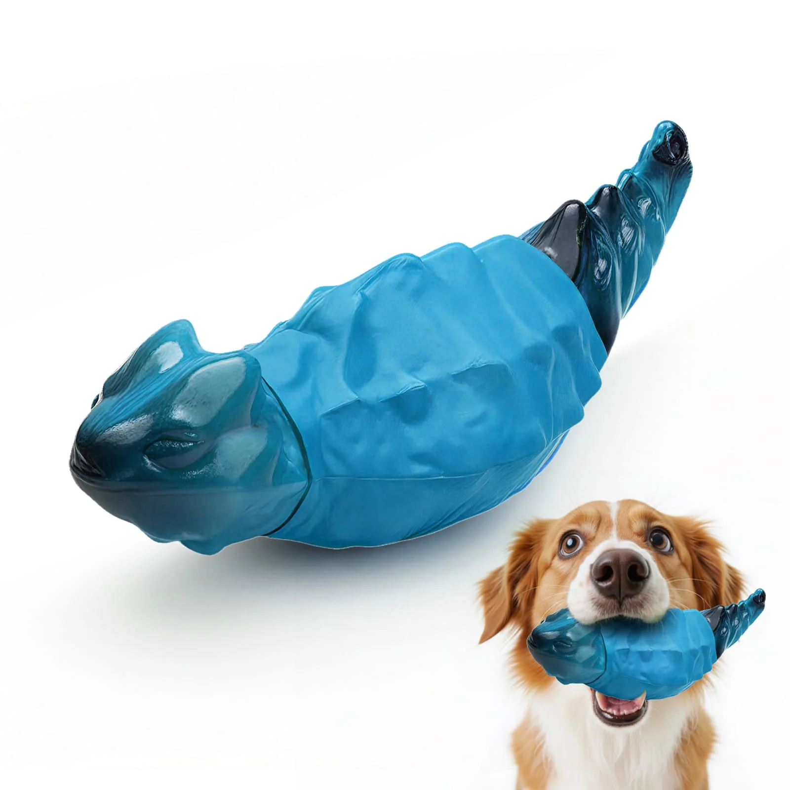 Fine ZeLing HTL Indestructible Lizard Chew Toy for Aggressive Chewers 20-80 lbs Milk Scent Selected