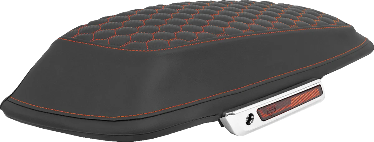 Classic SADDLEMEN Saddlebag Lid Covers - Honeycomb - Red Stitch - FLT FLH '14-'25 L870-14-19004 Dependable