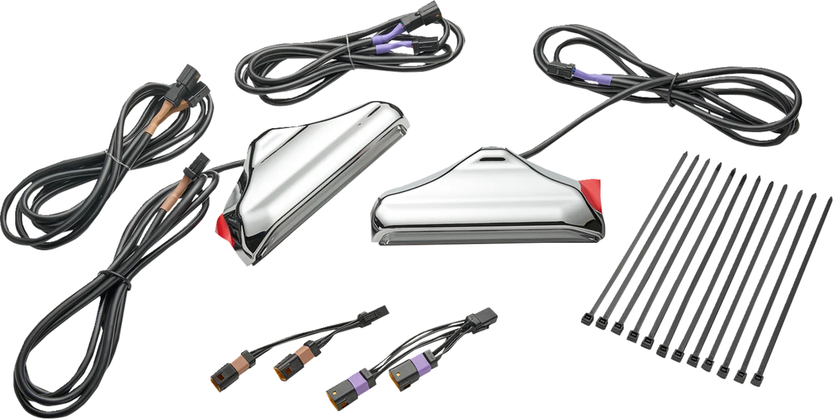Luxury CIRO Fork Lights with Lightstrike Compatibility - Chrome - '24-'25 FLHX FLHXU FLTRX 42120 Premium Material