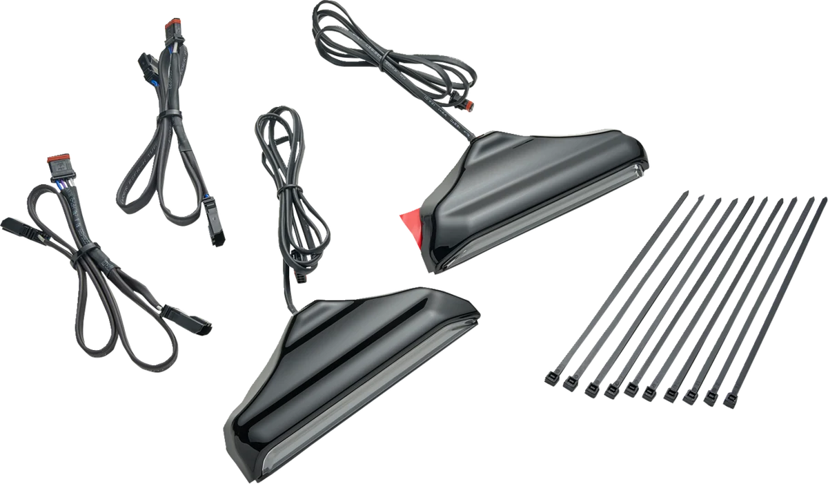 Sustainable CIRO Fork Lights - Black - '14-'25 Harley-Davidson® 40121 Minimalist