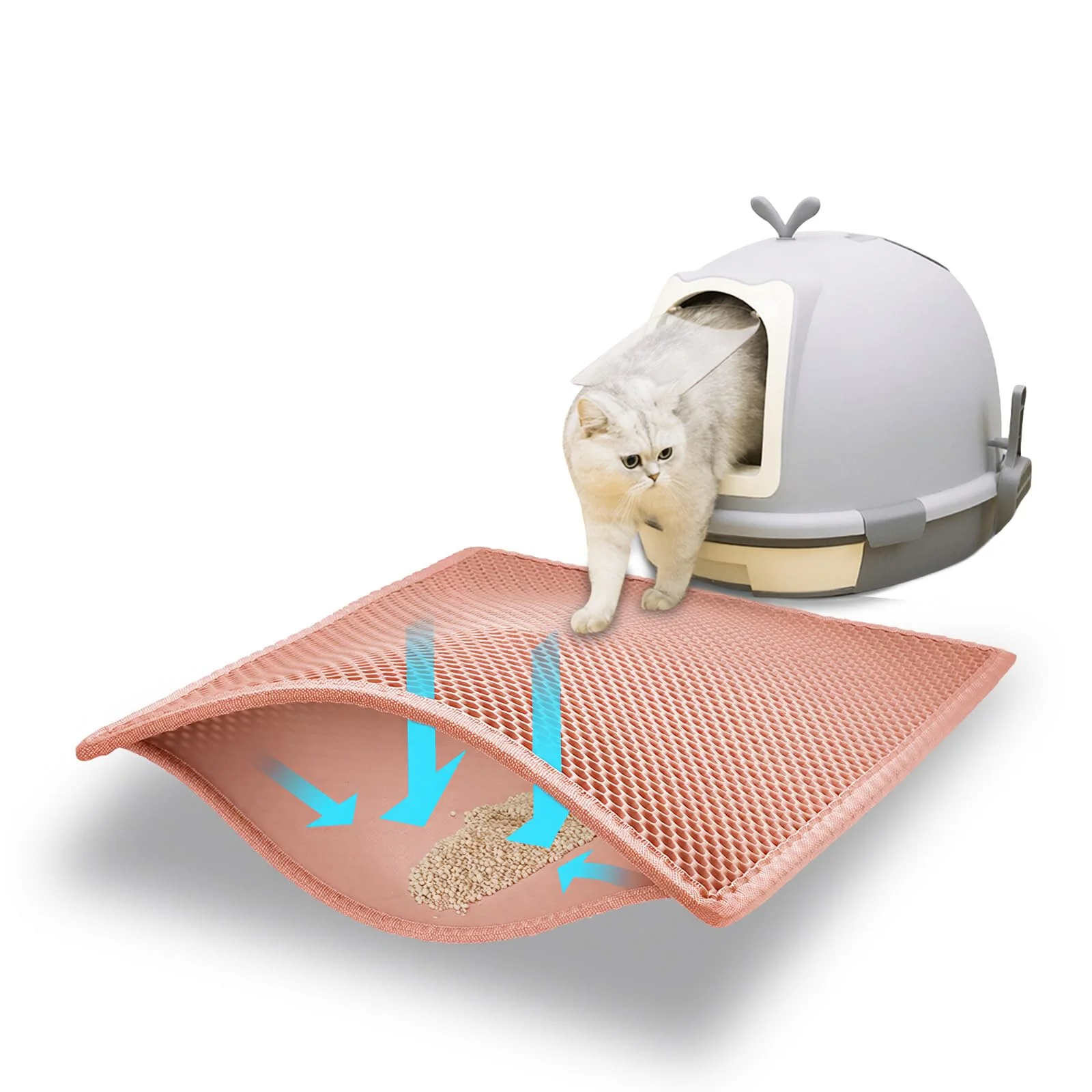 Versatile Pieviev Cat Litter Mat – Double Layer Waterproof Urine Proof 24x15 in Red 1 Pack Exclusive