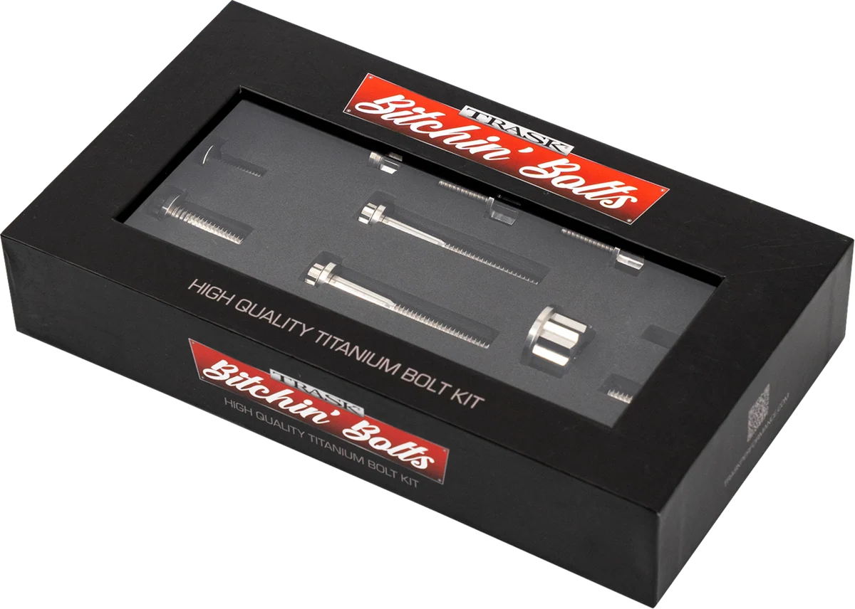 Consistent TRASK Bitchin' Bolts Hardware Kit - Titanium - M8 - Peg Mount TM-1050-F Authentic