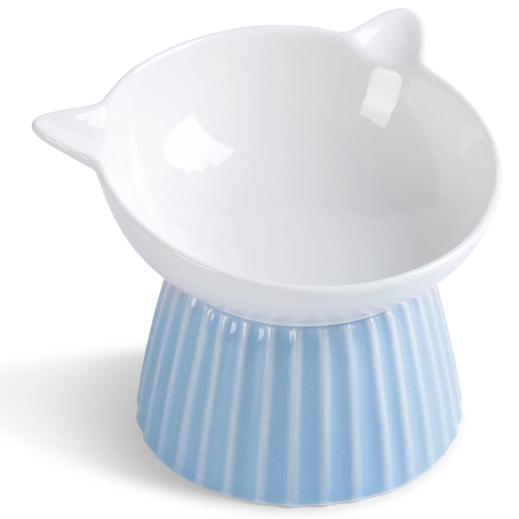 Long-Lasting Wellbro Ceramic Raised Cat Bowl – Tilted Whisker-Friendly Anti Vomit Microwave Dishwasher Safe Pink Verified