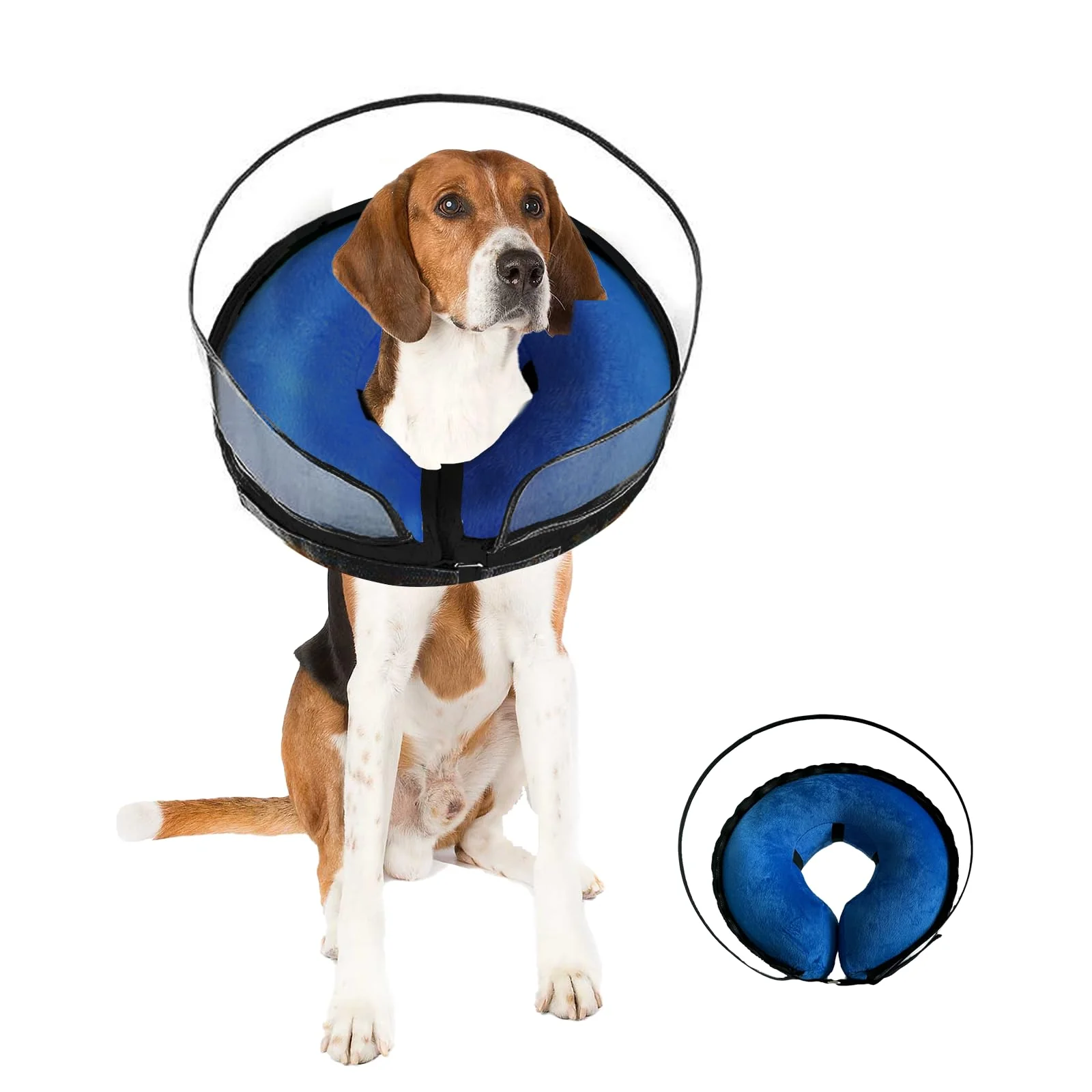 Outstanding Furrtripsy Inflatable Surgery Collar for Dogs - Blue Size L Premium Anti-Licking Protective Cone with Adjustable Strap Selected