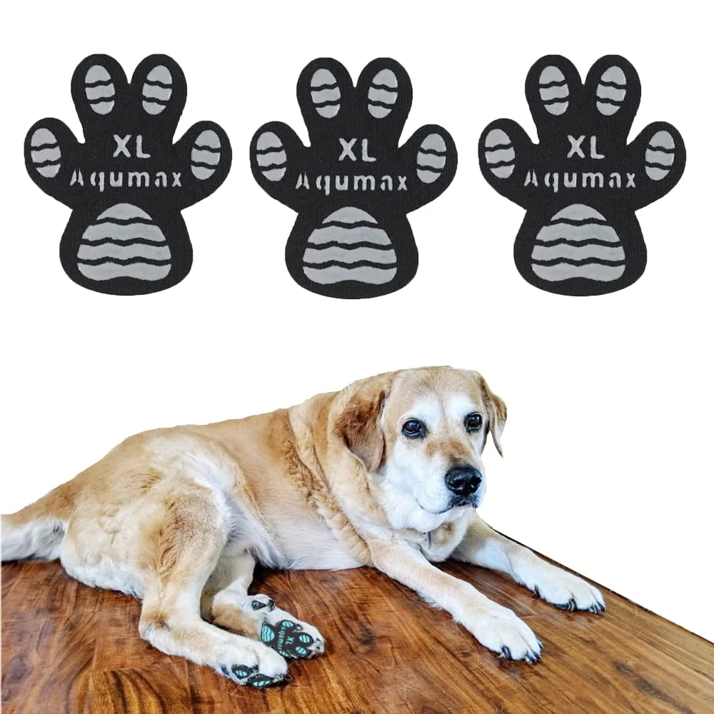Classic Aqumax Dog Paw Protector Non-Slip Gripper Traction Pads 24 Pcs XL Black Next-Generation