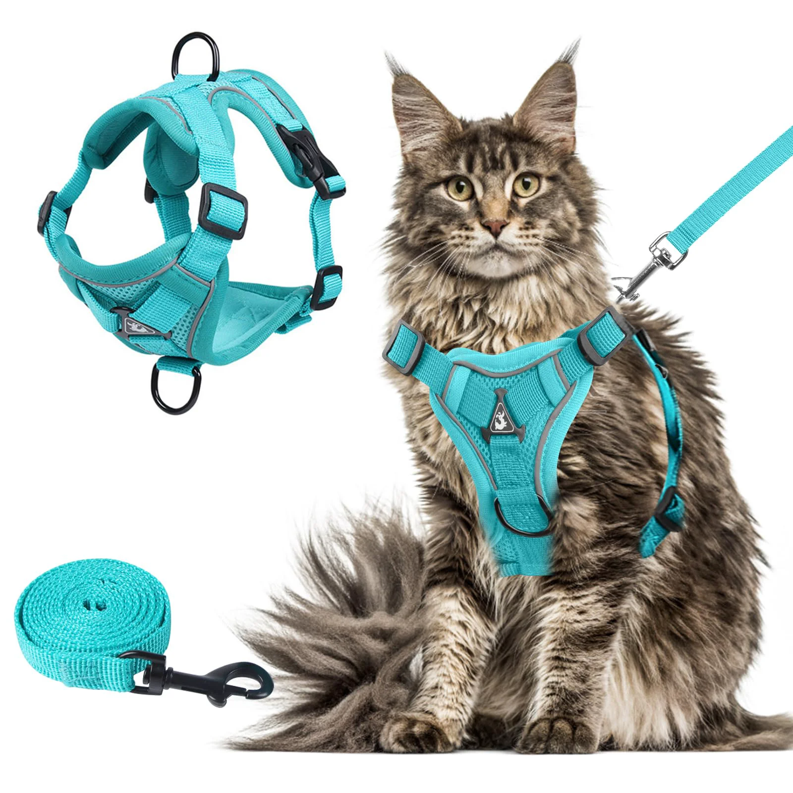 User-Friendly Wanheart Summer Cat Harness Leash – Emerald XL Breathable Mesh Anti-Escape High-Grade