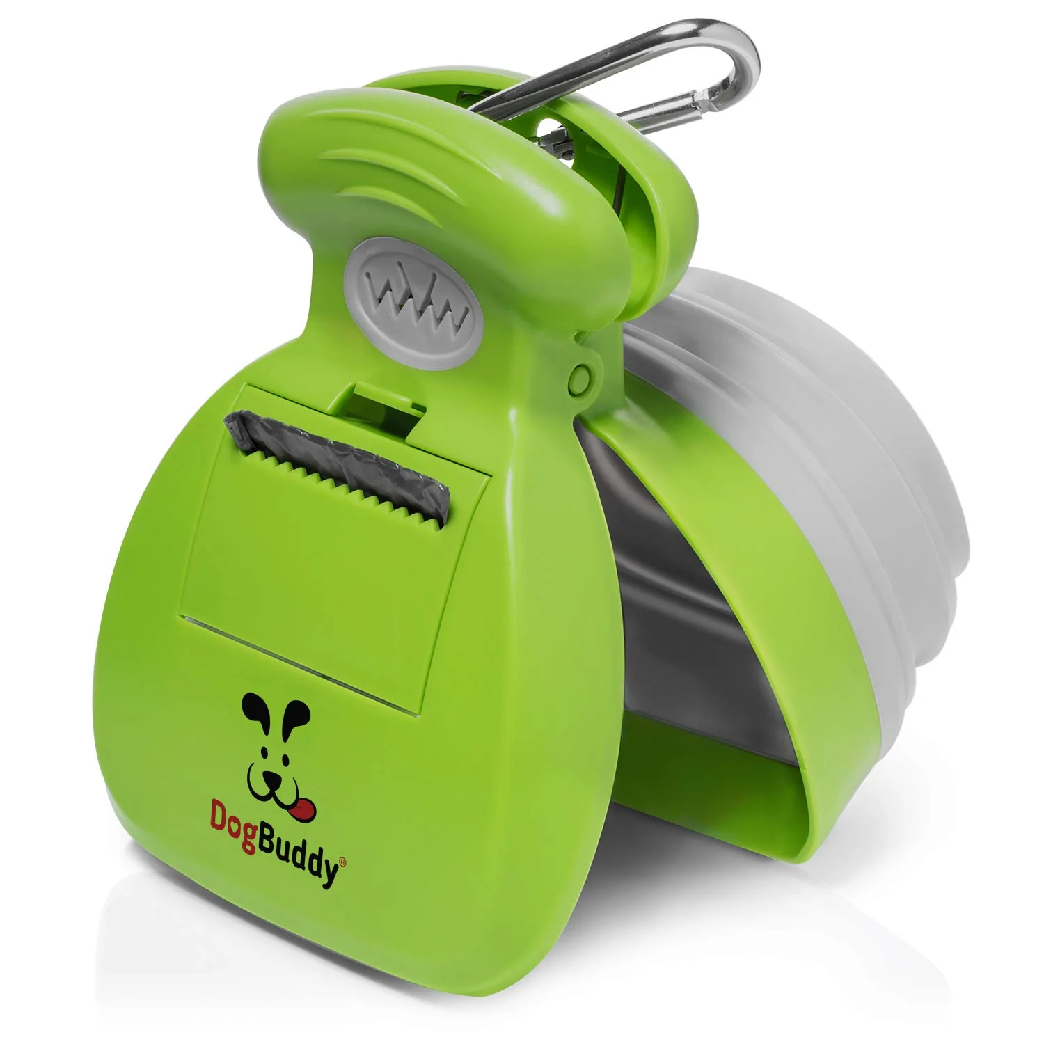 Eco-Friendly DogBuddy Pooper Scooper Medium Kiwi – Portable Bag-Attached Leash Clip Elite