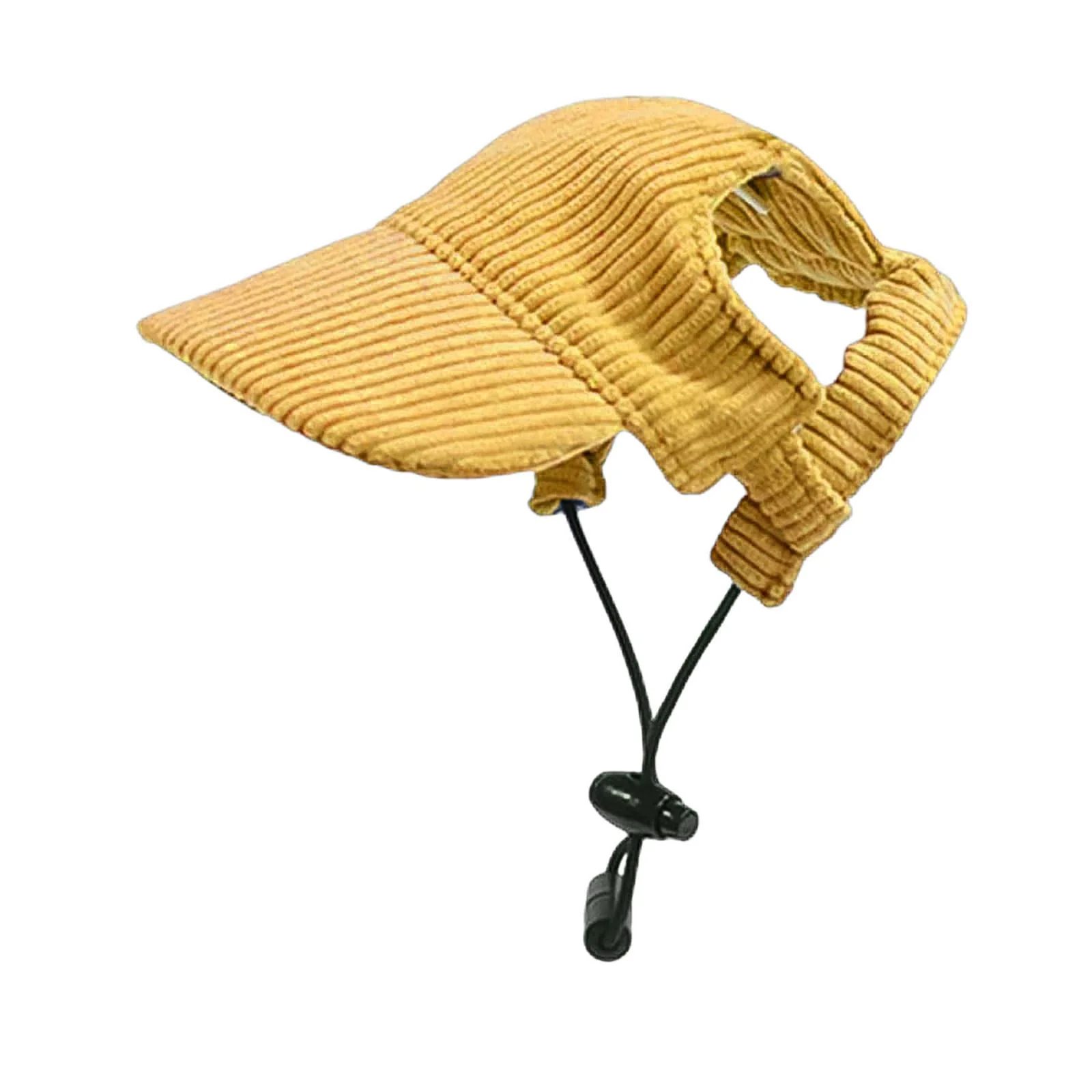 Consistent Symphonyw Dog Baseball Cap - Adjustable Sun Hat with Ear Holes Yellow Large Easy-to-Use