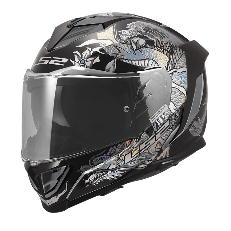 Stylish LS2 Assault III Full Face Street Helmet – Warrior Krome Silver Responsible