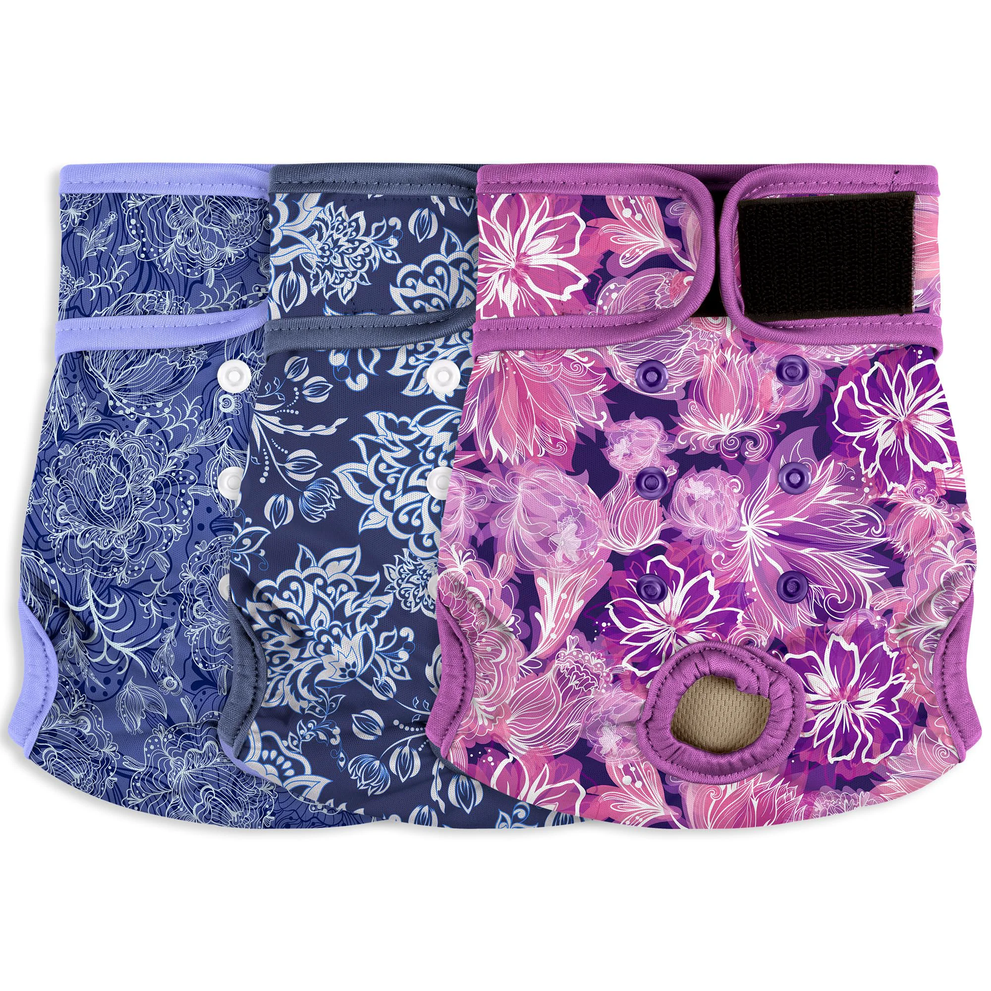 High-Quality Grecle Female Dog Diapers - Premium Reusable Incontinence Diapers with Adjustable Snaps Butterfly Size M Eco-Friendly