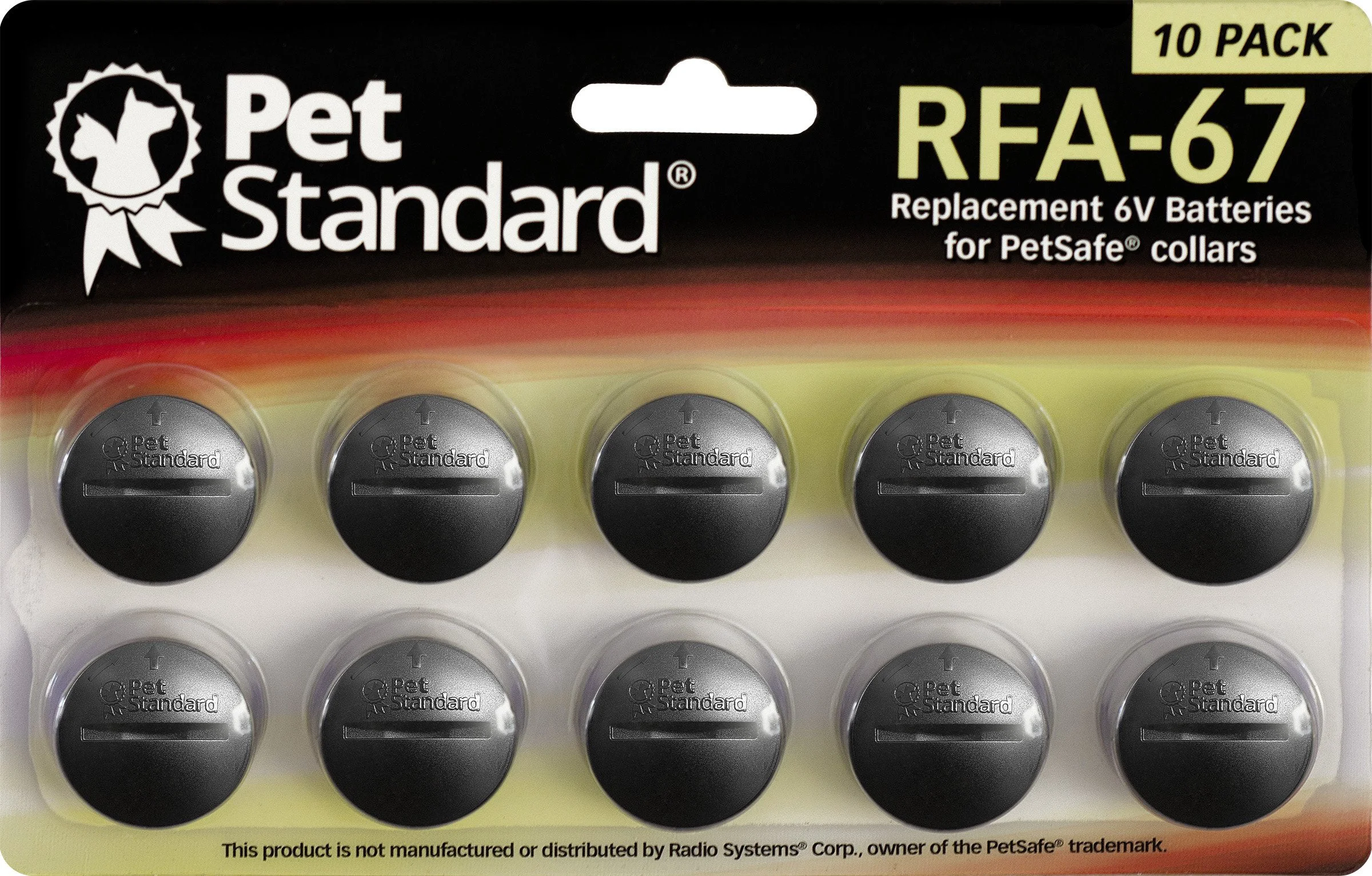Expertly Made PET STANDARD RFA-67 6V Lithium Batteries — Pack of 10 for PetSafe Collars Verified