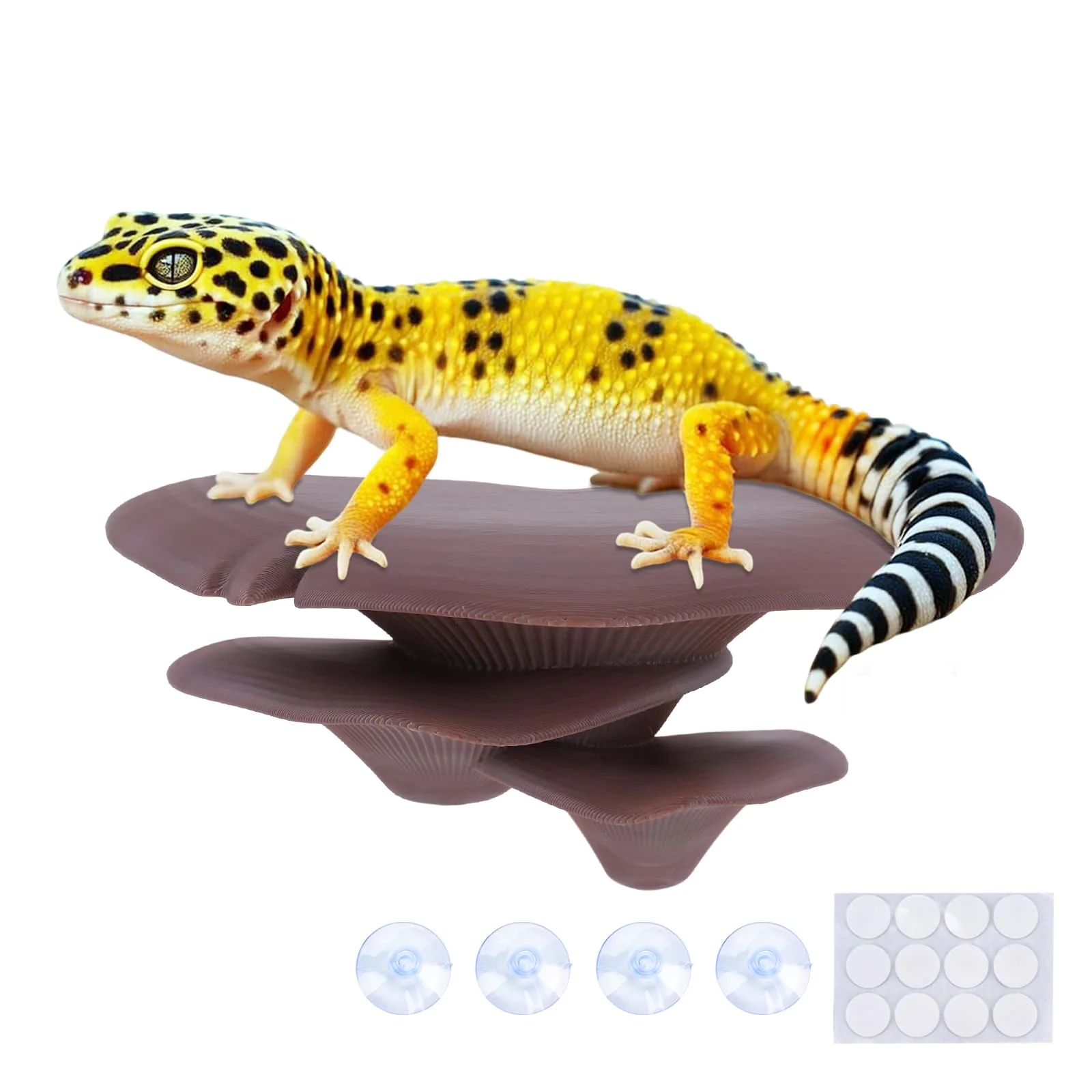 Smart Westant Mushroom Decor for Reptile Fish Tanks - Pet-Safe Terrarium Plants Cocoa Trio Cap High-End