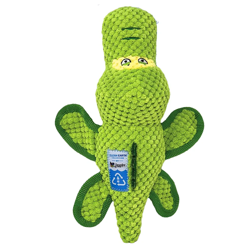 Reliable Spunky Pup Clean Earth Gator Plush Toy – Eco-Friendly Recycled Floats Squeaker Stylish