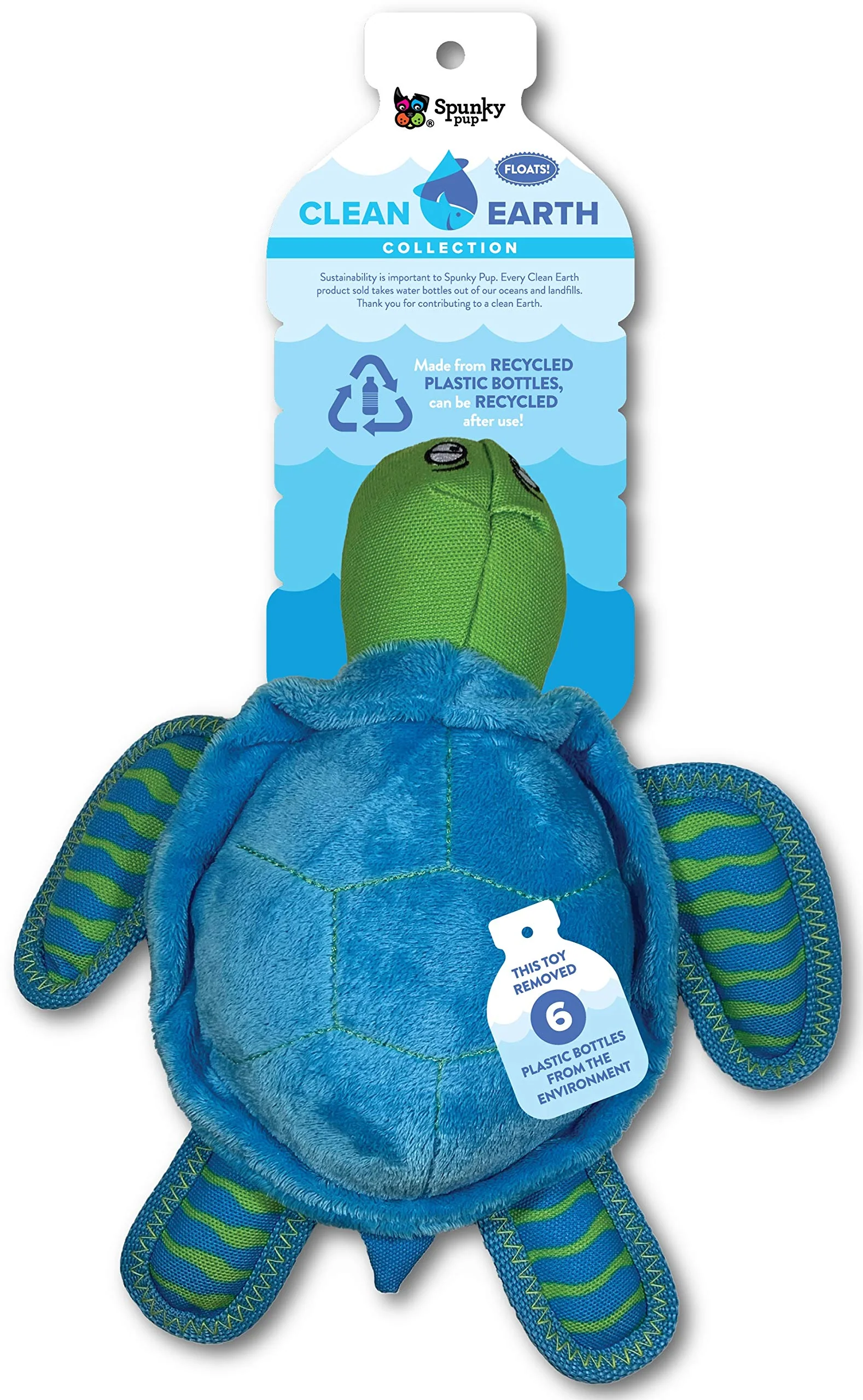Organic Spunky Pup Clean Earth Plush Turtle Crafted