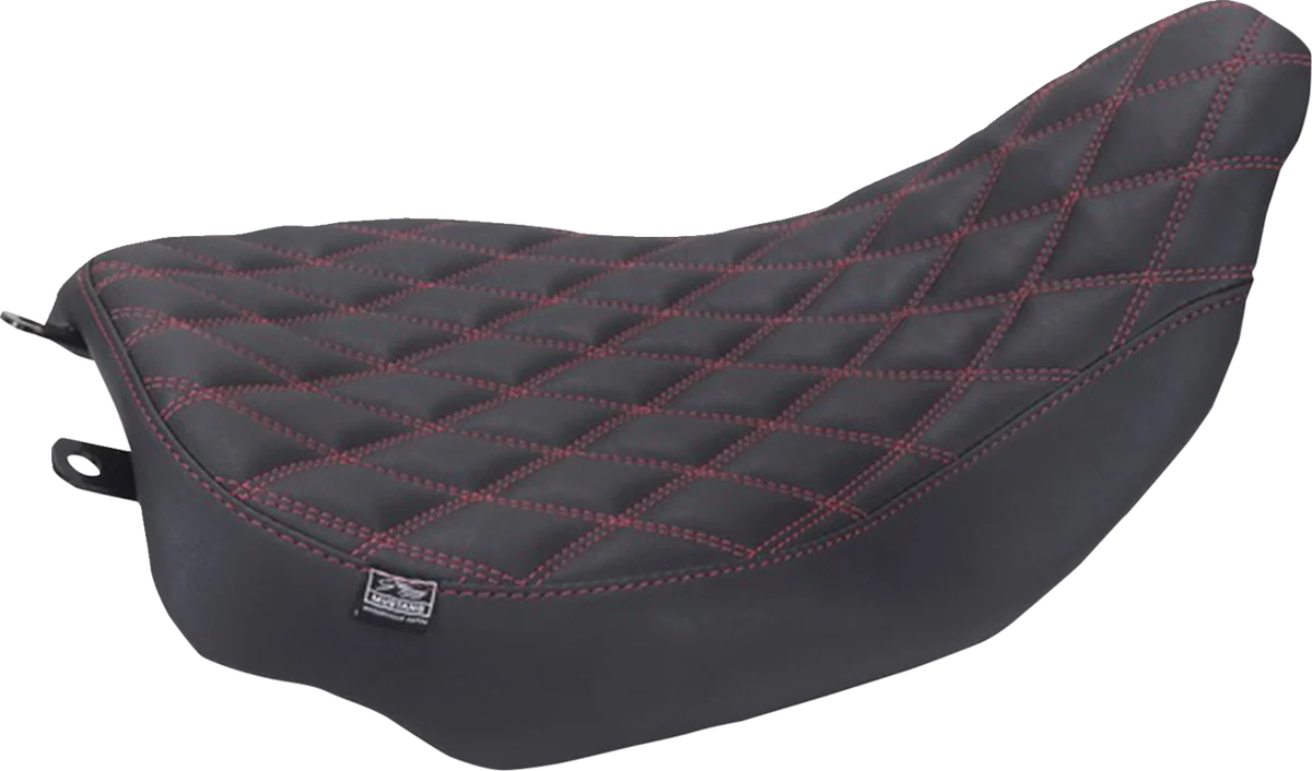 Specialty MUSTANG Runaround™ Solo Seat - Double Diamond - Dark Cherry Stitch - FLT FLH '23-'25 88020DC Pure