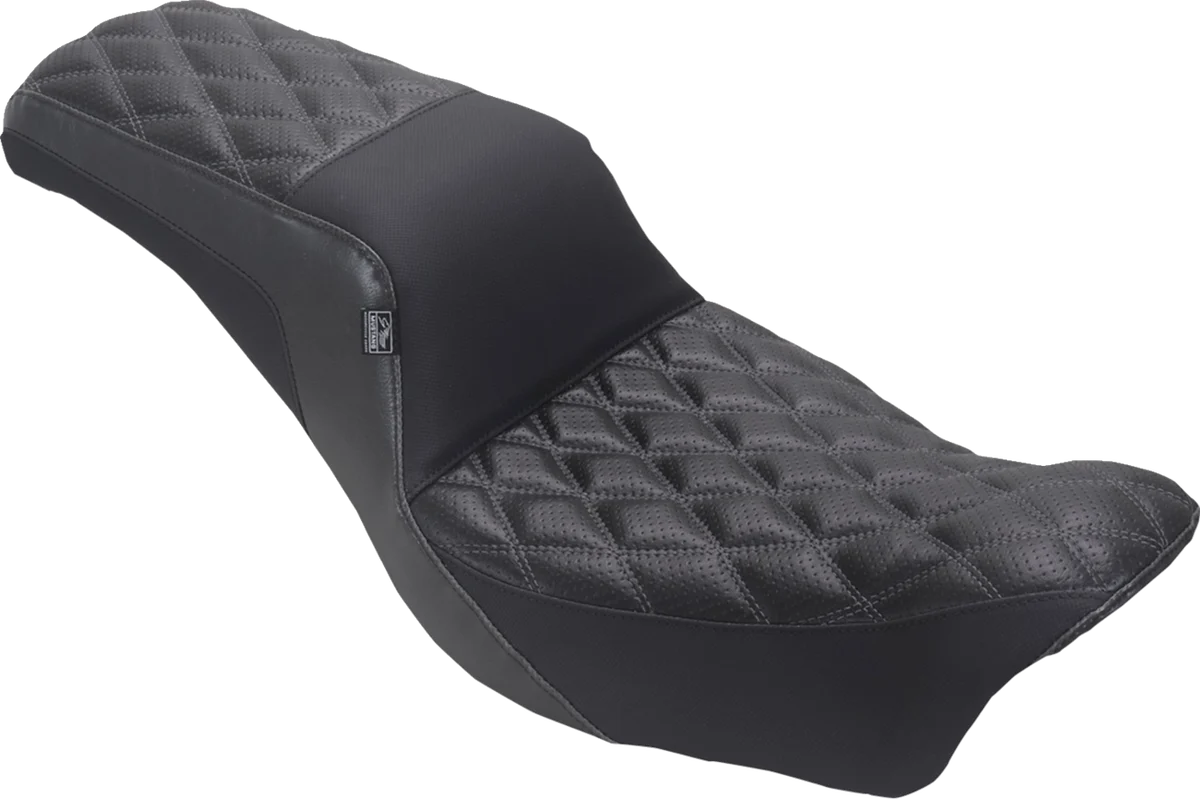 Versatile MUSTANG Squareback Seat - Double Diamond - Gray Stitch - Dyna '06-'17 78810GM Sustainable
