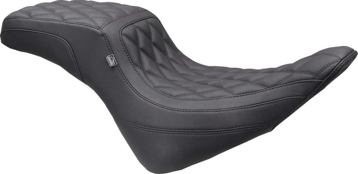 Sophisticated MUSTANG One-Piece 2-Up Squareback Seat - Double Diamond - Black Stitch - FXBR '23-'25 86006 First-Class