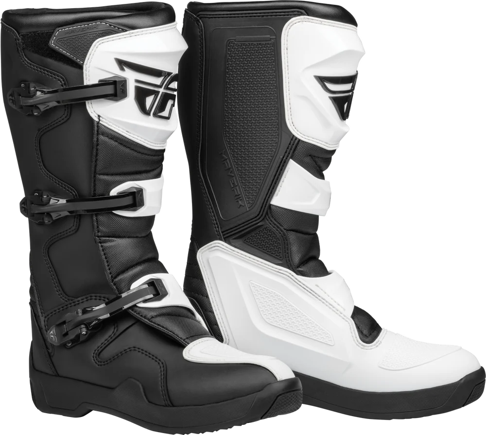 Long-Lasting Fly Racing - Maverik LT Boot - White Black - 11 Flexible