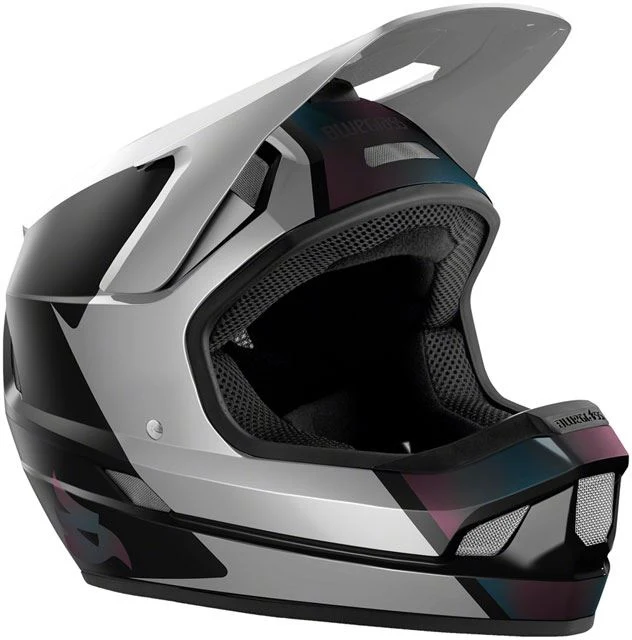 Environmentally Friendly Bluegrass Legit Full-Face Helmet White Iridescent Matte Fiberglass Shell DH Enduro Elite