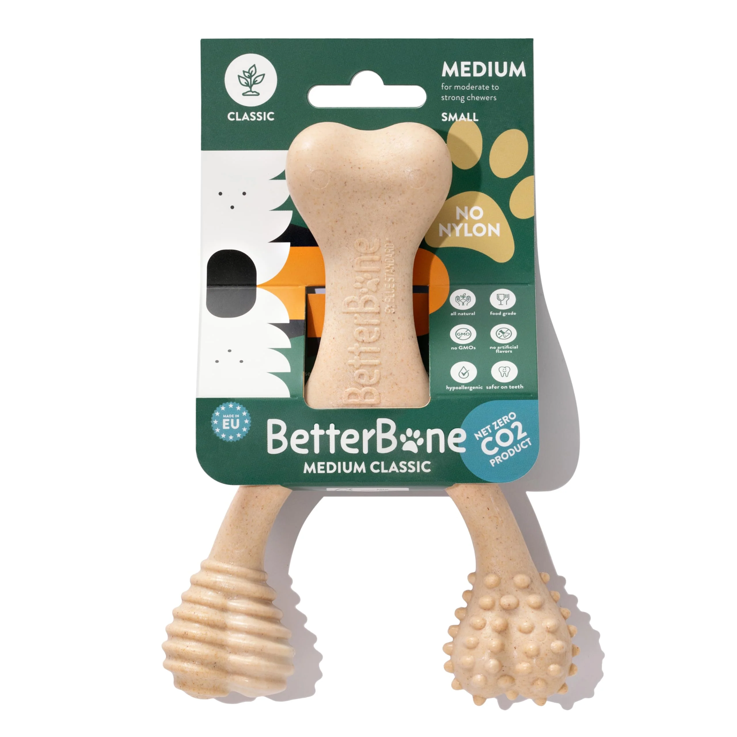 Certified BetterBone Medium Density Nylon- Dog Chew Toys - Ergonomic Splinter-Resistant Sustainable Carefully Designed