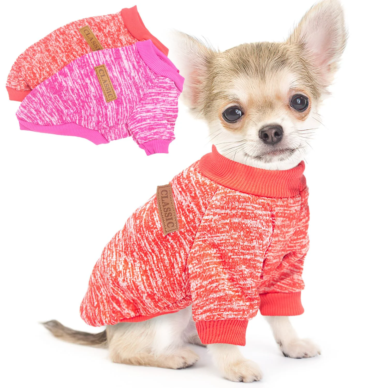 Casual 2-Piece Dog Sweaters for Small Dogs Christmas Winter Knitwear XS-L Specialty
