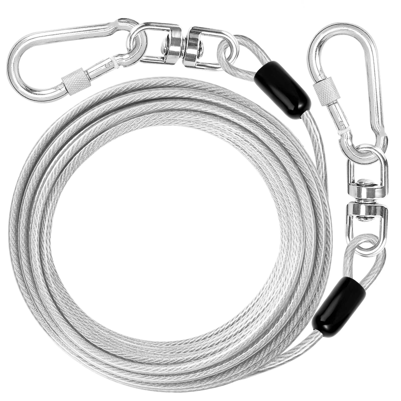 Smooth jenico Dog Tie Out Cable 25ft – Heavy-Duty Outdoor Yard Lead Up to 500 lbs Official