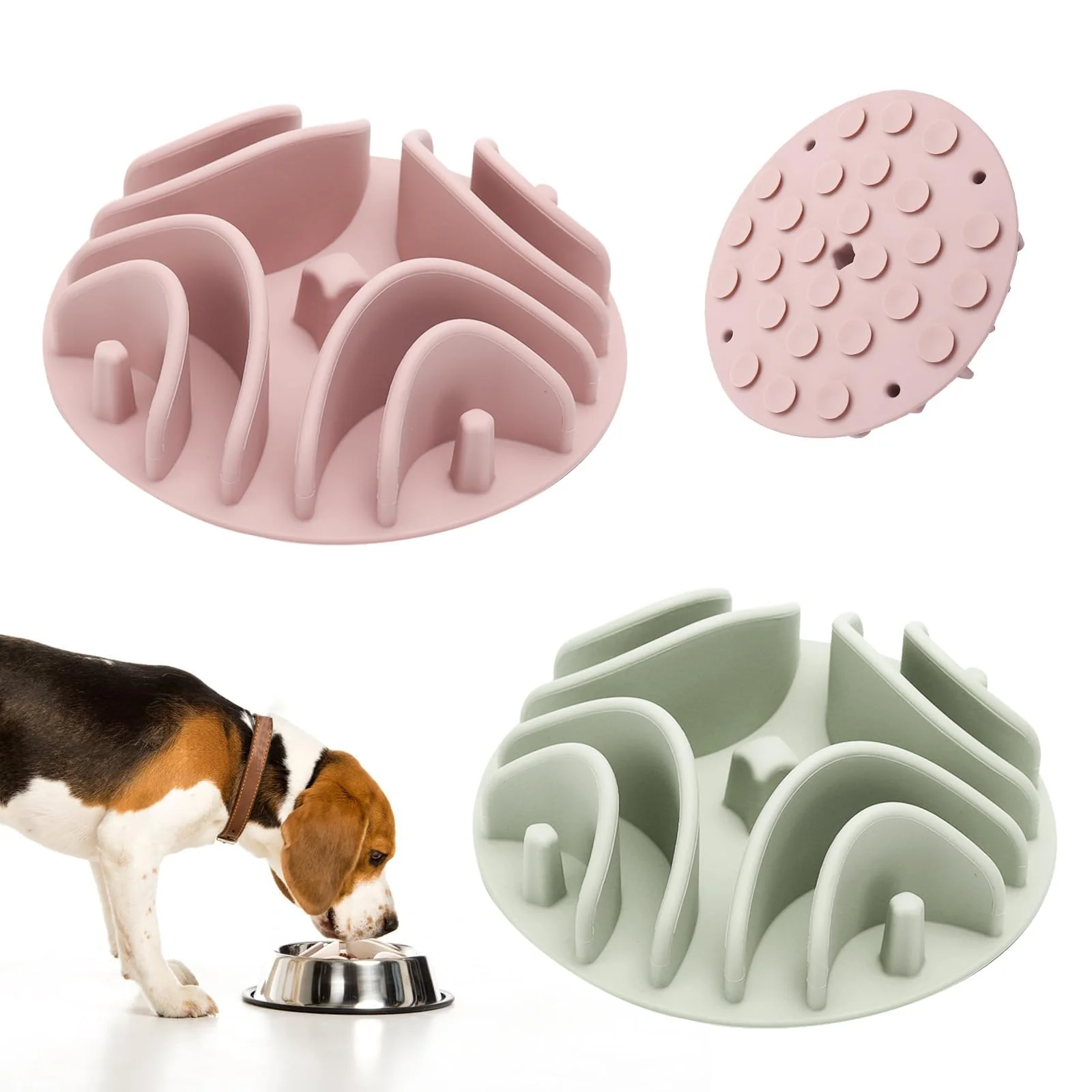 Unique Stankeloko 2 Pcs Slow Feeder Insert for Dog Bowls Anti-Choking Silicone Excellent