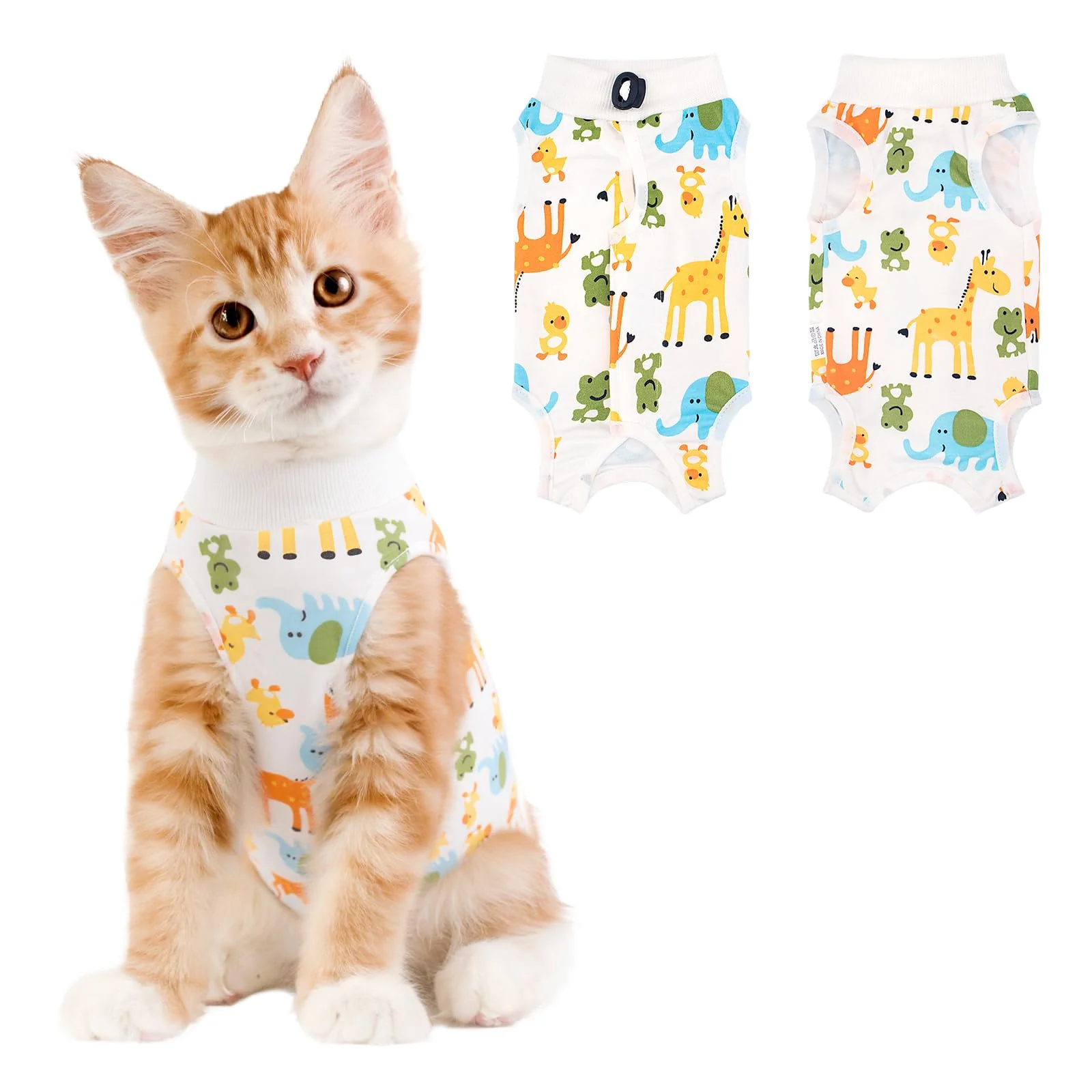 Recyclable Coppthinktu Cat Recovery Suit Female – Breathable Post-Surgery Cat Onesie Anti-Licking Elegant