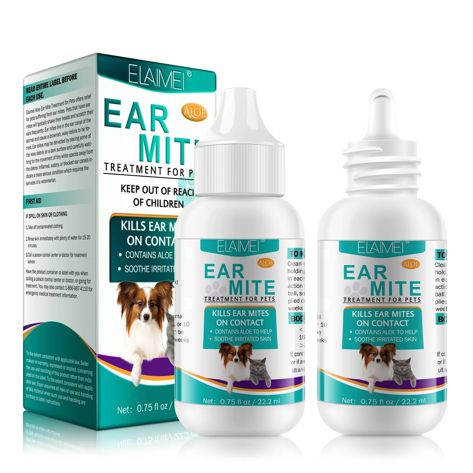 Artisan VOSIFSDIY Ear Mite Treatment for Dogs Cats Selected