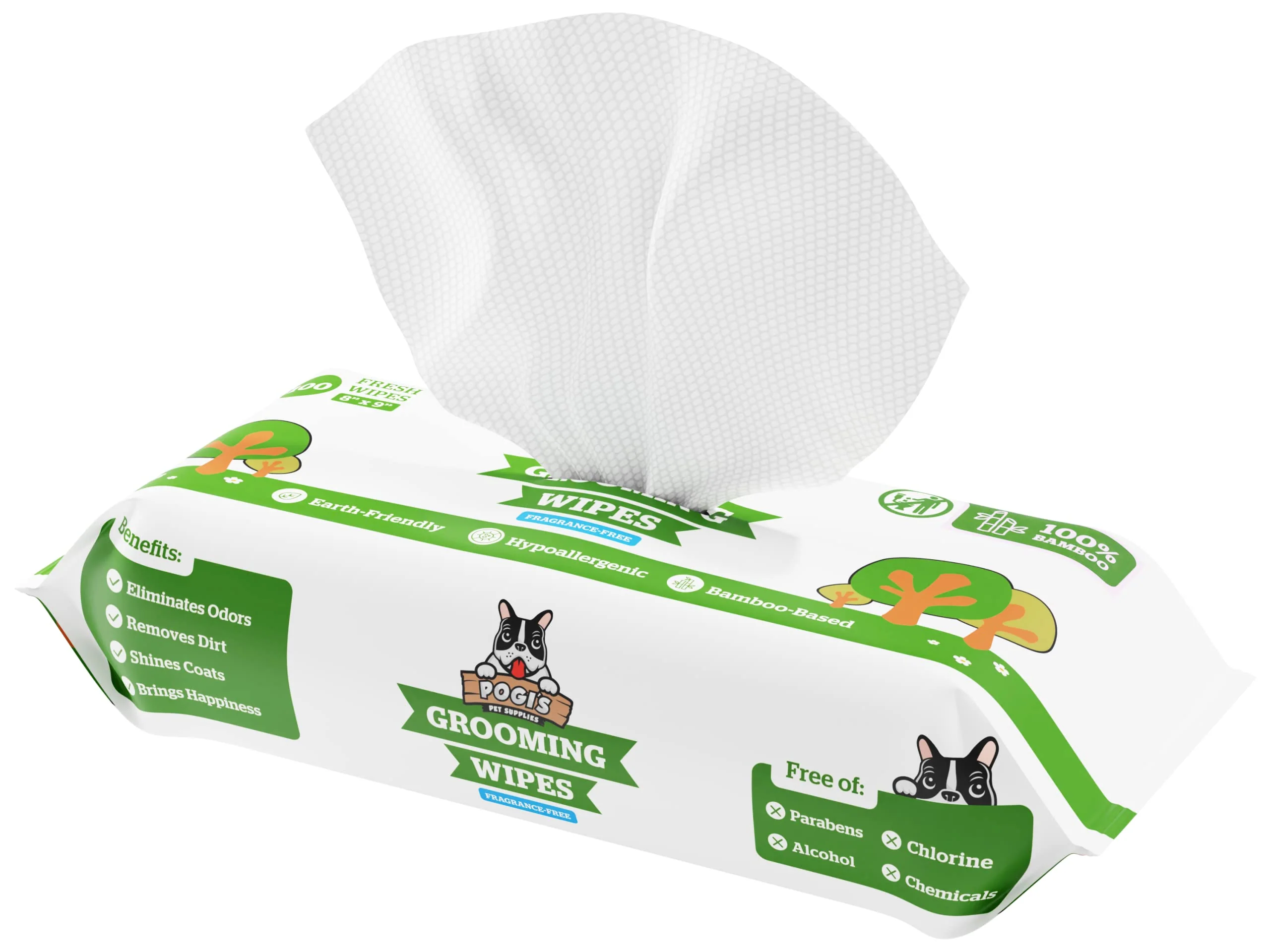 Dependable Pogi s Dog Grooming Wipes – Hypoallergenic Fragrance- Pet Wipes 100 Count Outstanding