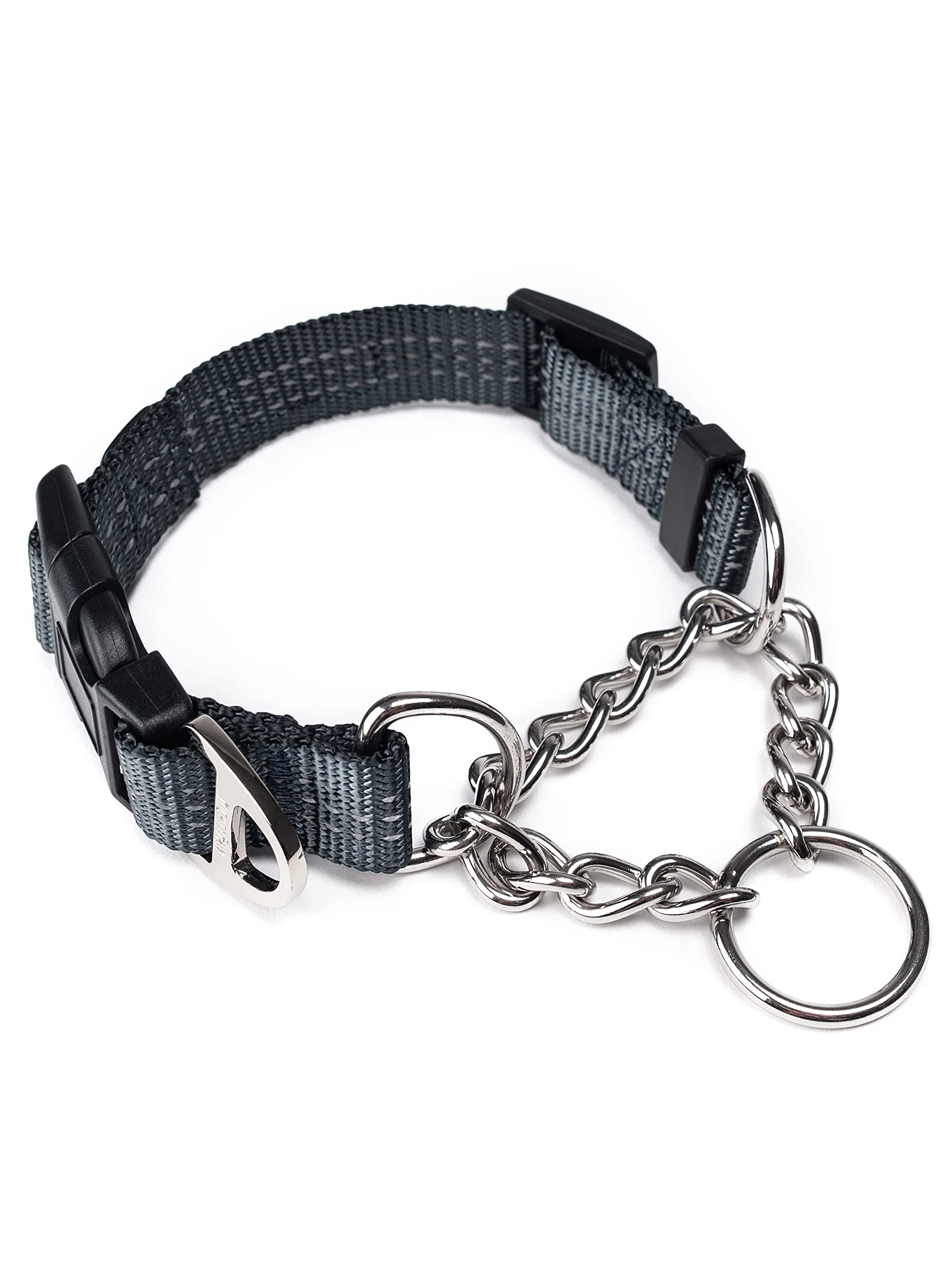 Advanced Mighty Paw Martingale Collar 2.0 – Small Grey Limited Slip Training Collar Luxury