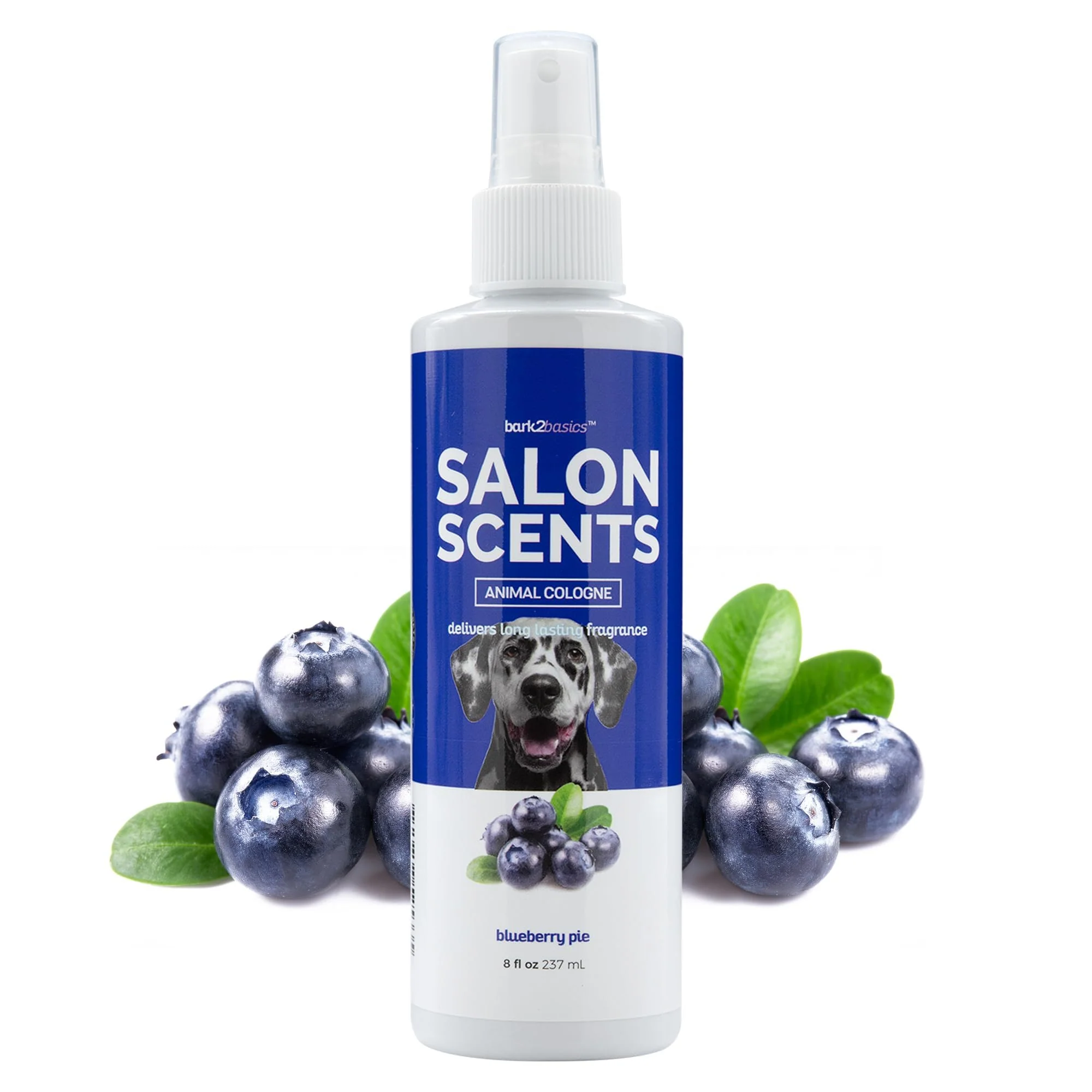 Trusted Bark2Basics Salon Scents Pet Grooming Cologne – Blueberry Pie 8 oz Long-Lasting Alcohol- USA Made Crafted