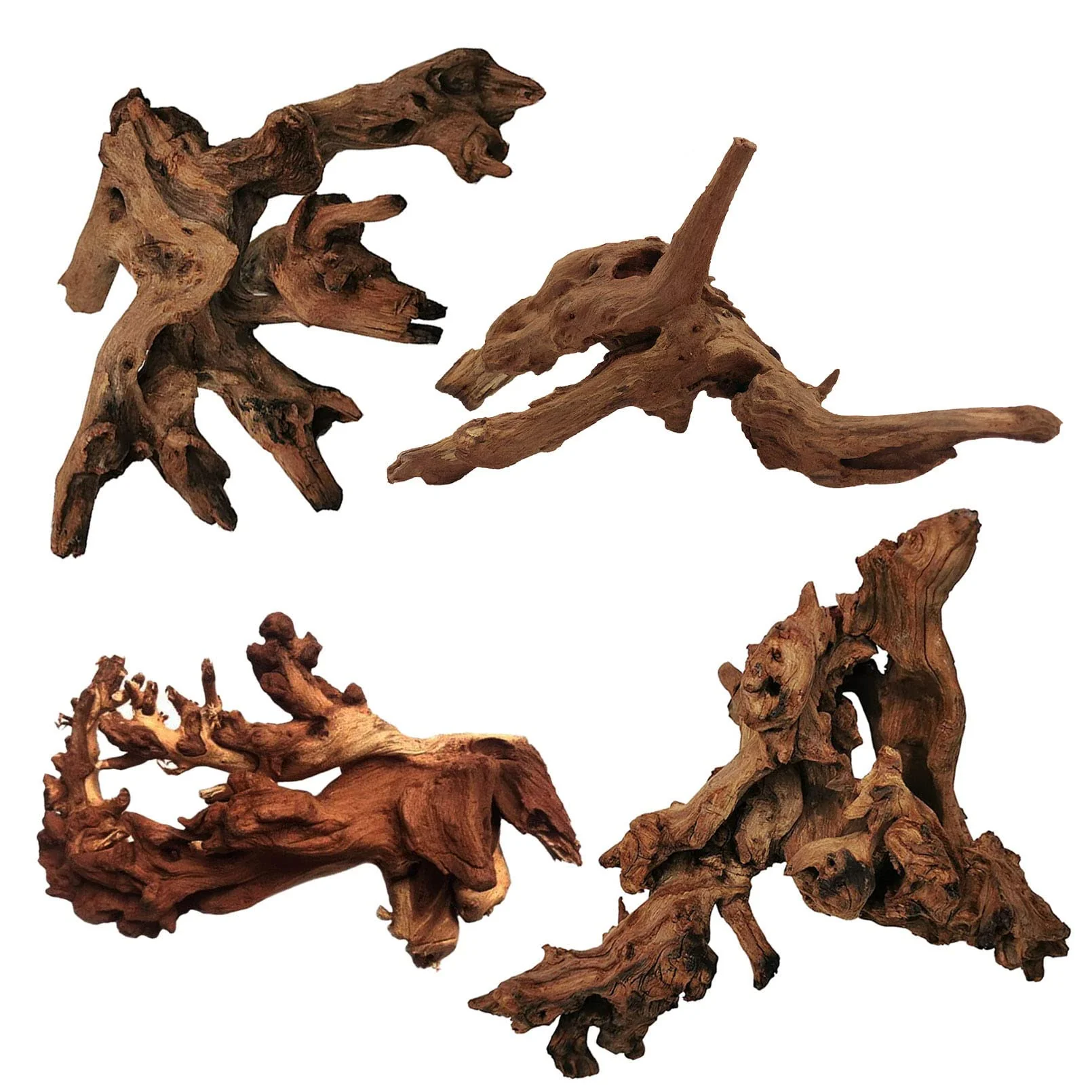 Clean Tfwadmx Natural Driftwood — 4-Pack 5-8 inches Aquarium Decor for Fish Tanks Terrariums Air Plants Long-Lasting