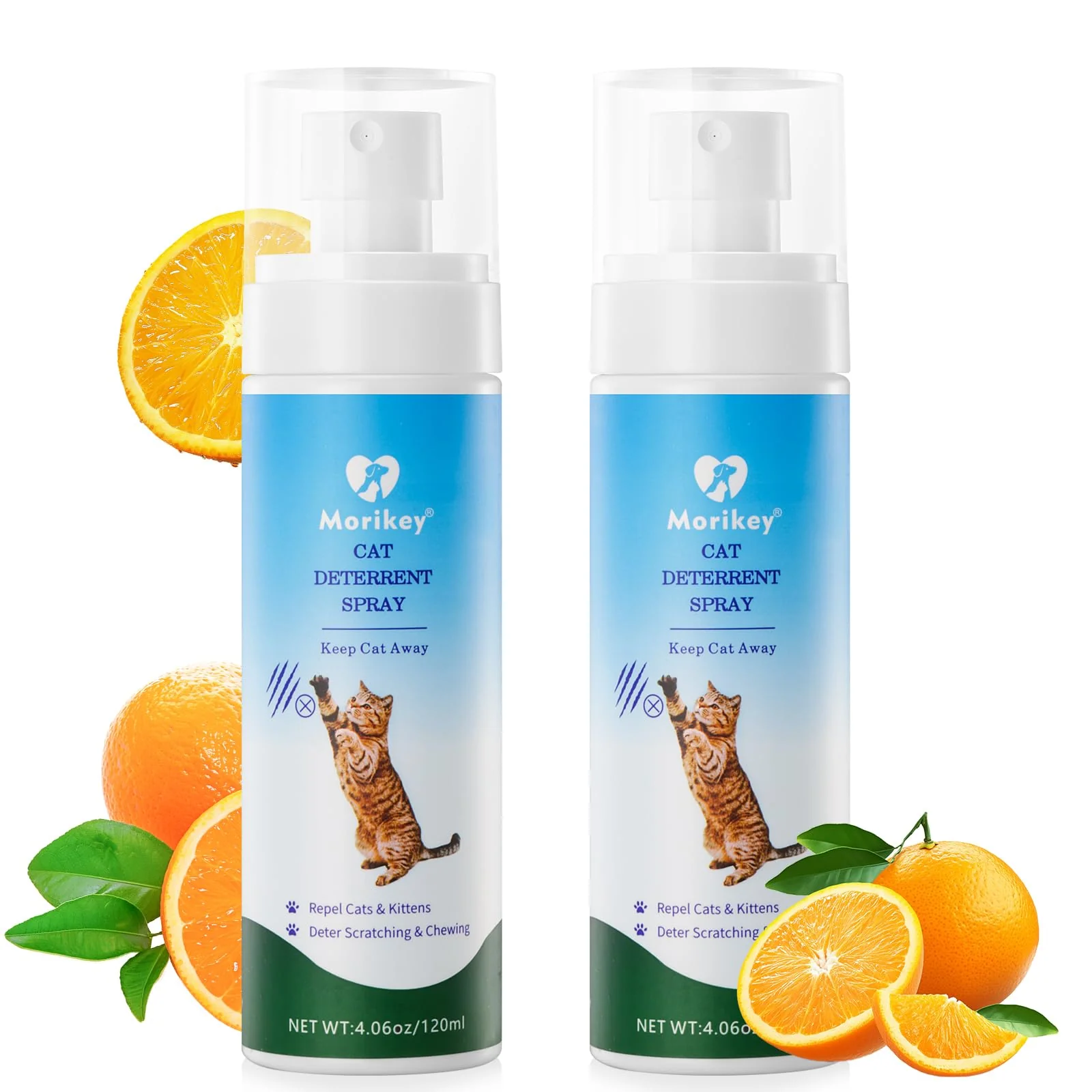 Trusted Morikey Cat Deterrent Spray - Natural Indoor Outdoor Cat Repellent Alcohol- 8.12 oz Reusable