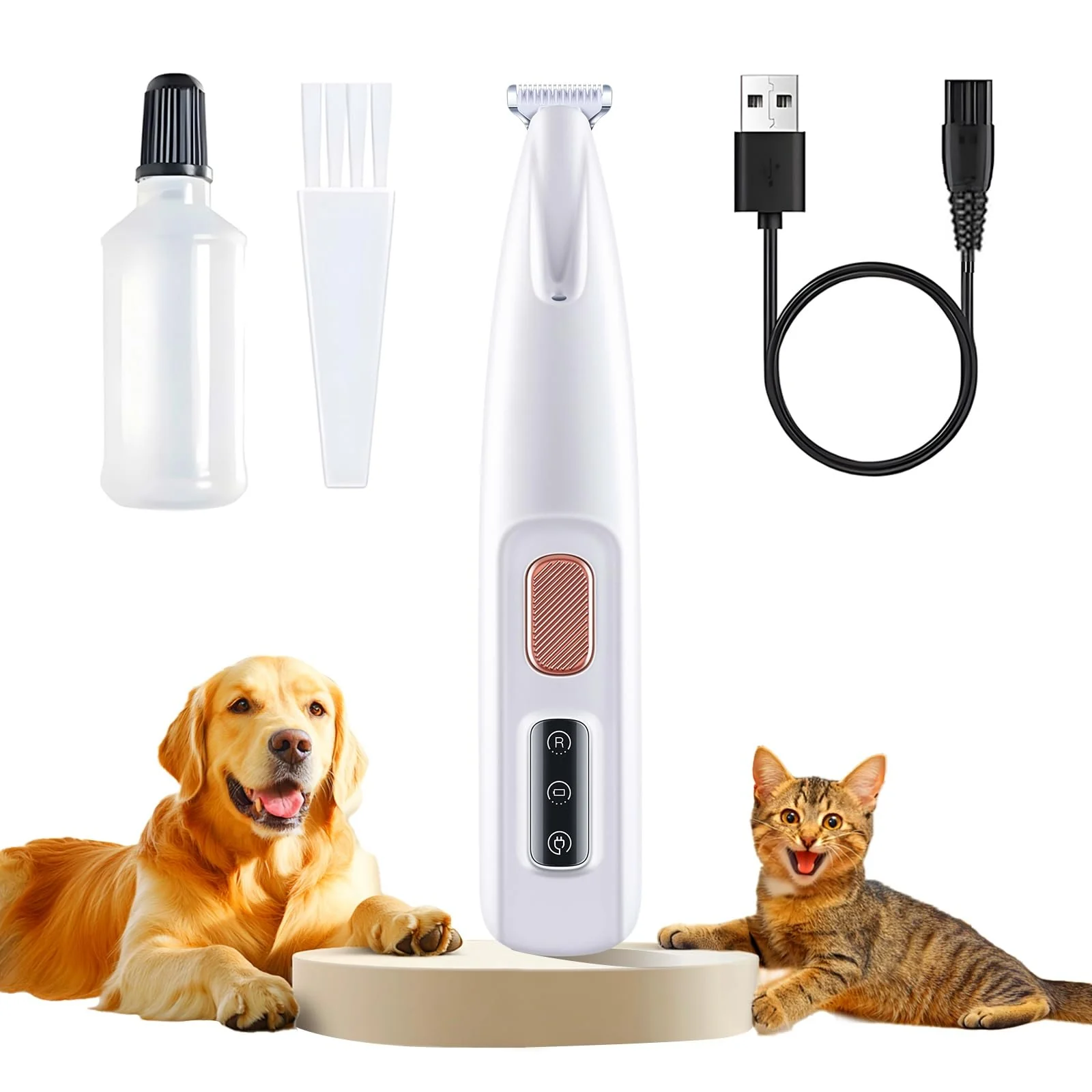 Casual BROCG Dog Paw Trimmer Electric – Cordless Grooming with LED Light Low Noise Superior