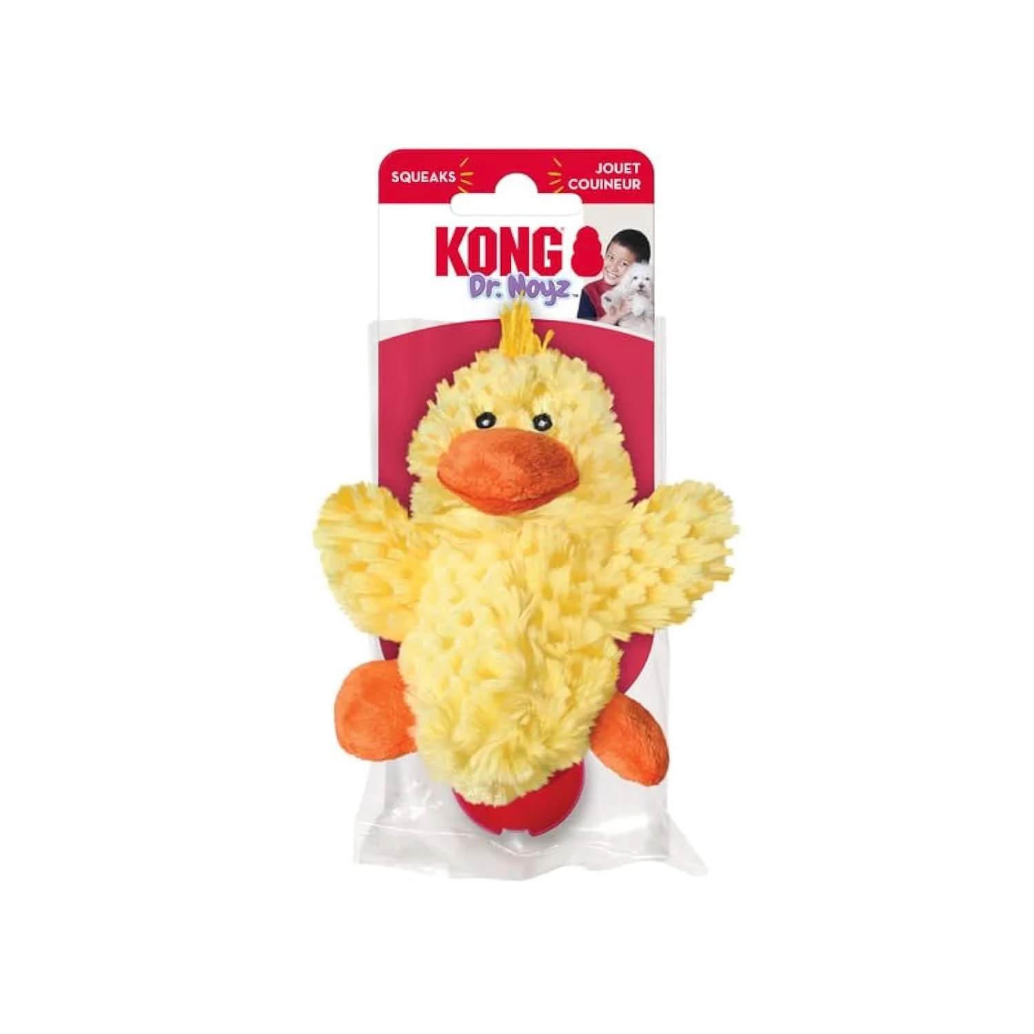 Elite KONG Dr. Noy's Platy Duck Plush Dog Toy Set of 3 – Stuffing- Plush Toys with Replaceable Squeakers Advanced