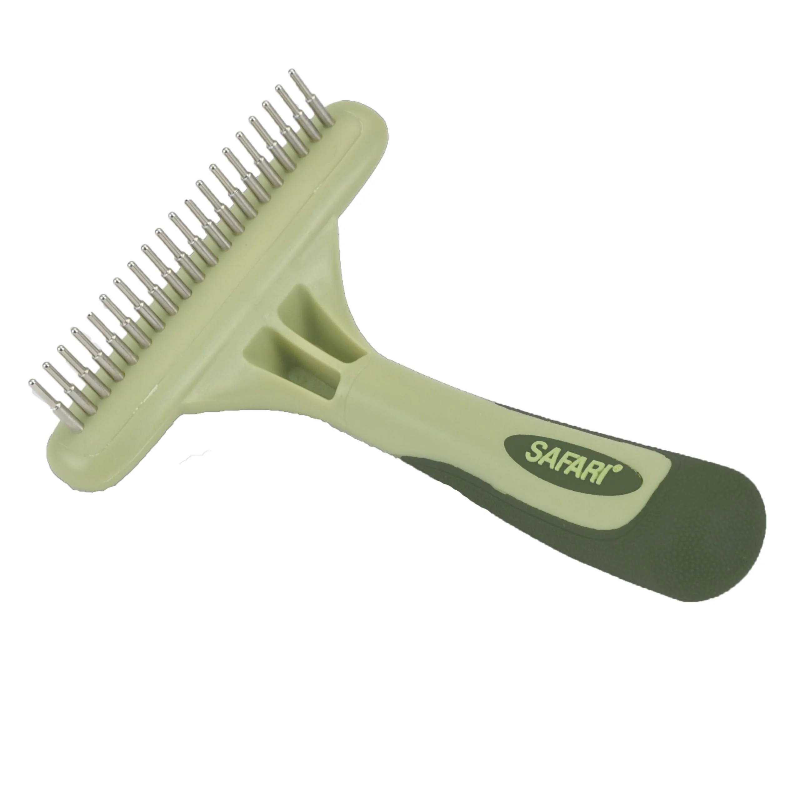 Next-Generation Coastal Pet Safari Dog Undercoat Rake - Single Row Rotating Pins for Gentle Dematting Deshedding Genuine