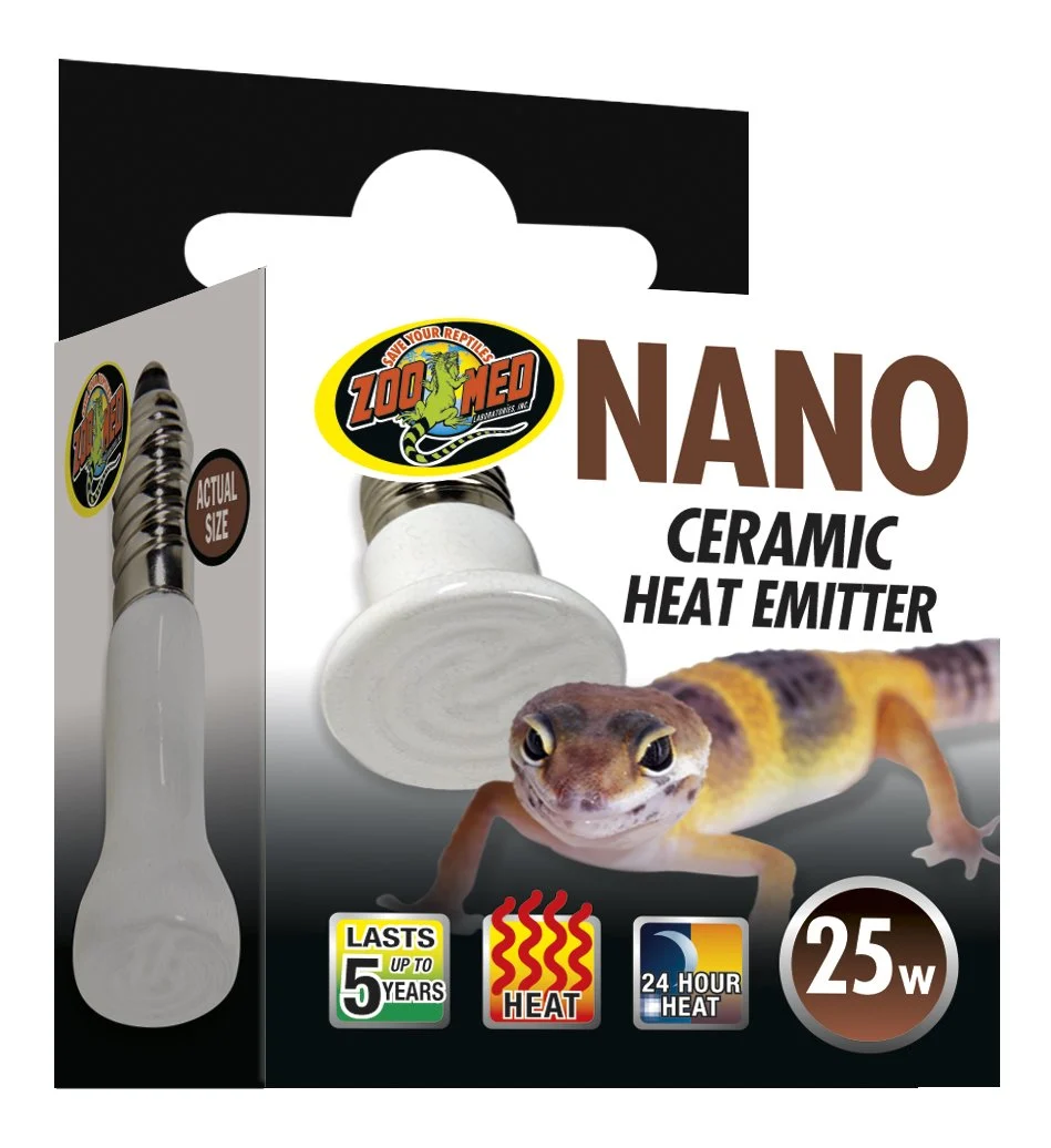 Crafted Zoo Med Labs 25W Nano Ceramic Heat Emitter 24-Hour Warmth No Light Healthy
