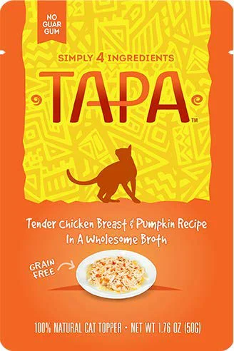 Soft Tapa 855012 Chicken Breast Pumpkin Recipe Cat Food Topper – Grain- 8-Pack 1.76oz each Sophisticated