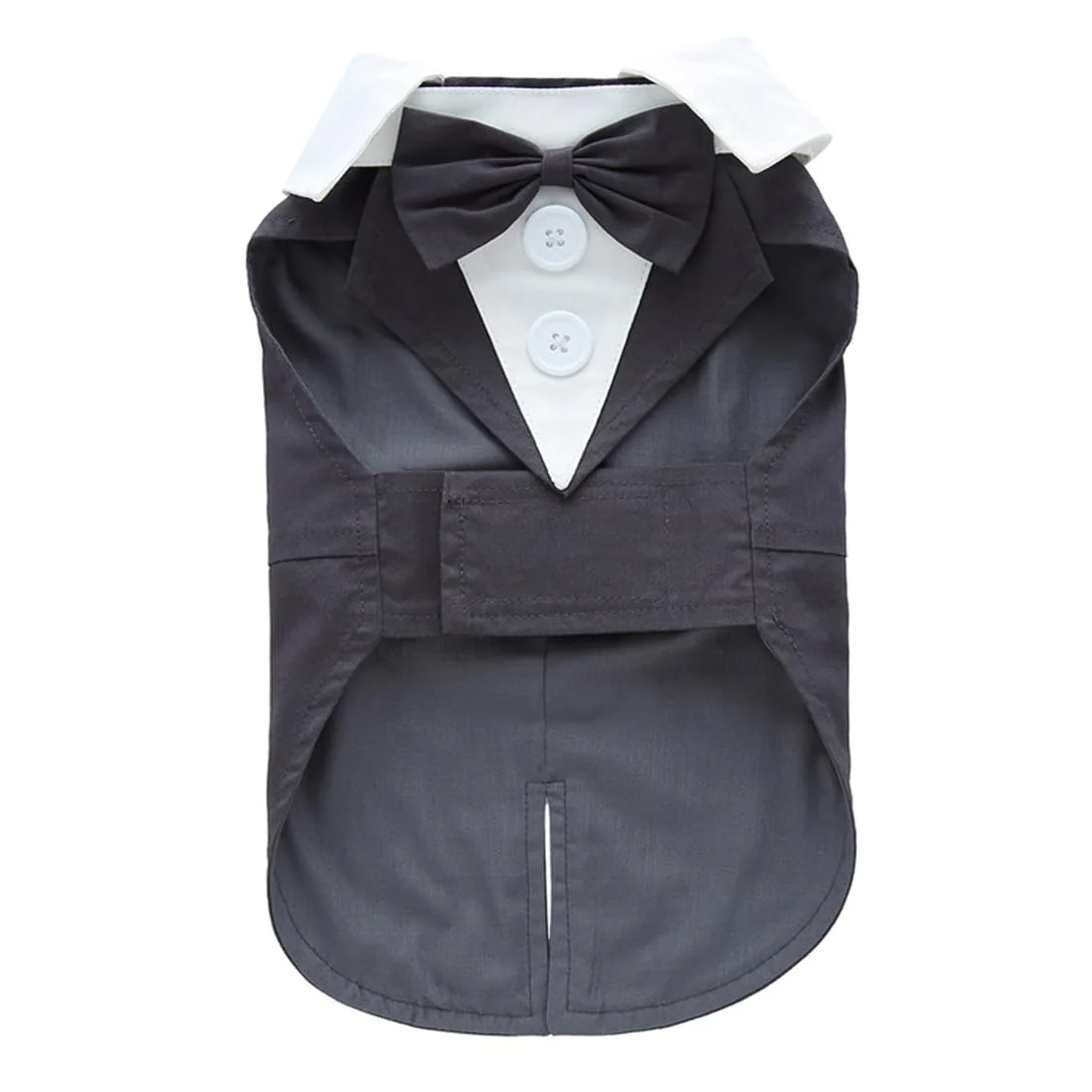 Consistent DOTEYAYP Puppy Tuxedo with Detachable Bowtie – X-Small Grey Formal Wear for Small Dogs Fast
