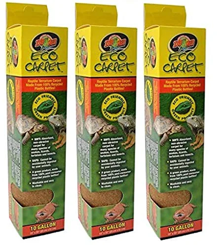 Premium Material Zoo Med Eco Carpet Reptile Carpet – Tan 10 Gallon 10x20 – Pack of 33 High-Quality
