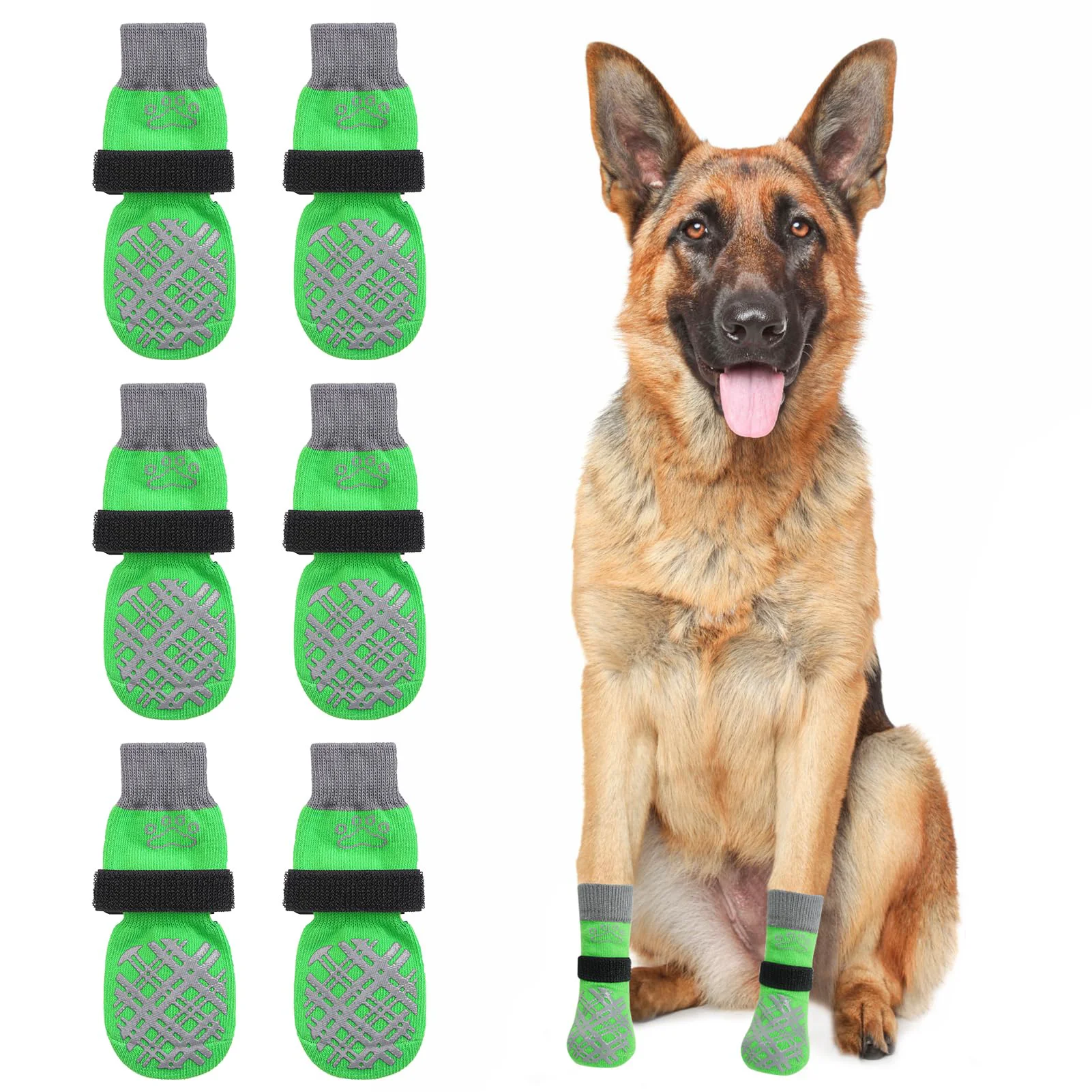 Innovative BEAUTYZOO Dog Socks for Hardwood Floors — Anti-Slip Paw Protectors with Double-Sided Grips Carefully Designed