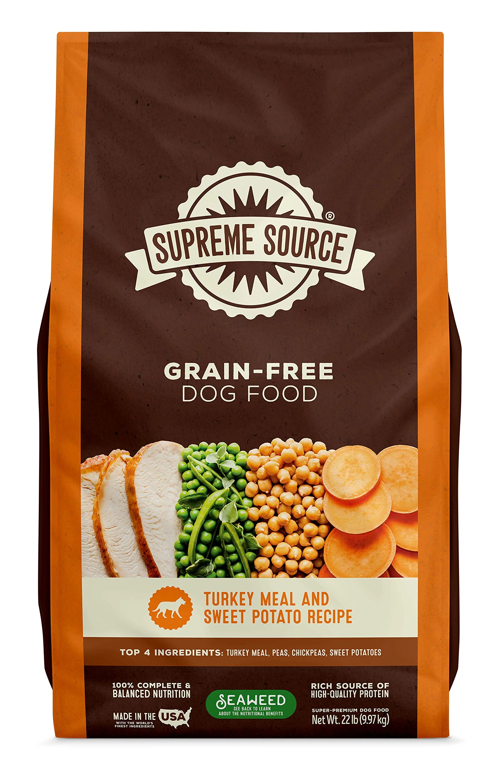 Soft Supreme Source Grain Dry Dog Food with Turkey Meal Sweet Potato – 22 lb Original