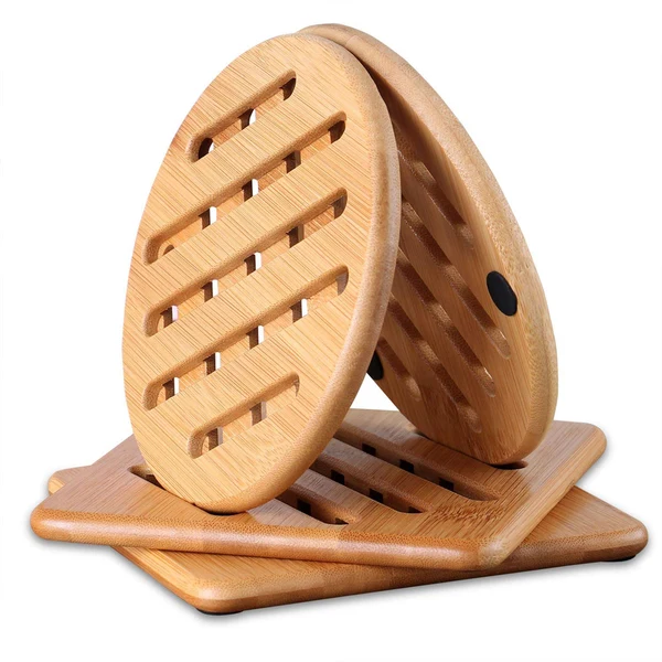 Comfortable Maxbell Bamboo Hot Pads Trivet Home Teapot Kitchen Heat Resistant Pads 15cm Genuine