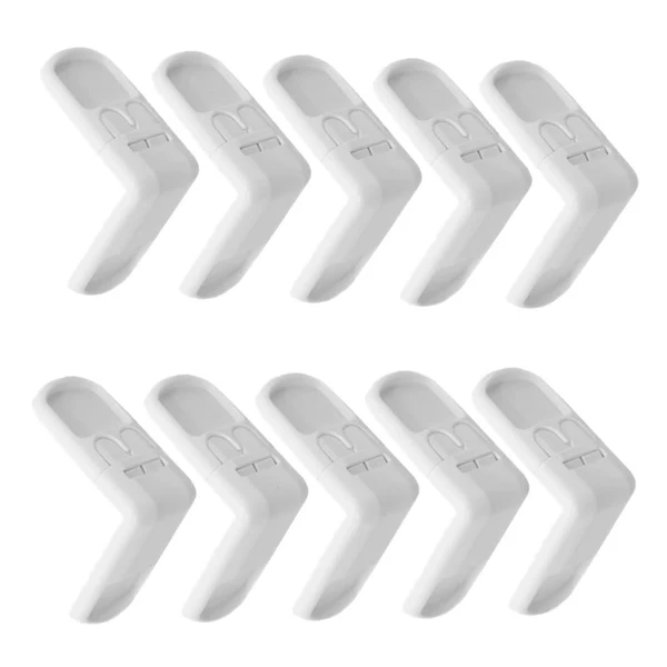 Detailed Maxbell Pack of 10 Plastic Baby Proofing Right Angle Safety Lock for Cabinets White Organic