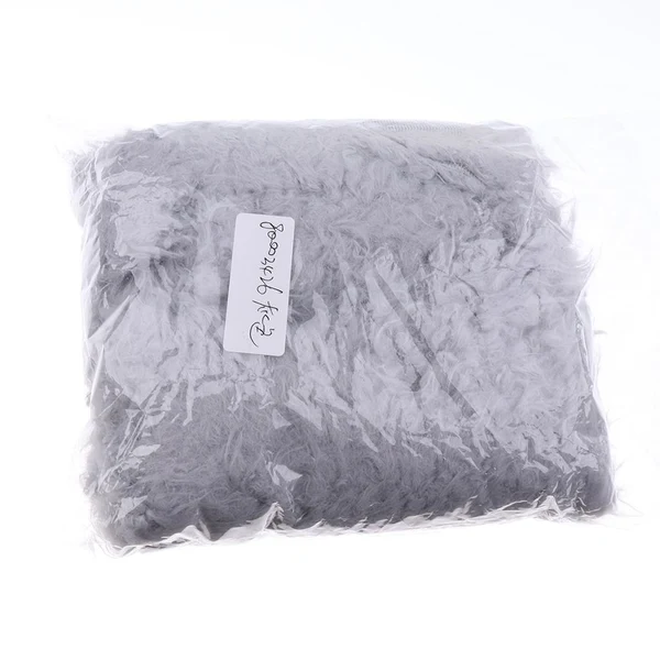 Exclusive Maxbell DIY Baby Photo Props Newborn Photography Soft Fur Quilt Mat Blanket Rug Gray Solid