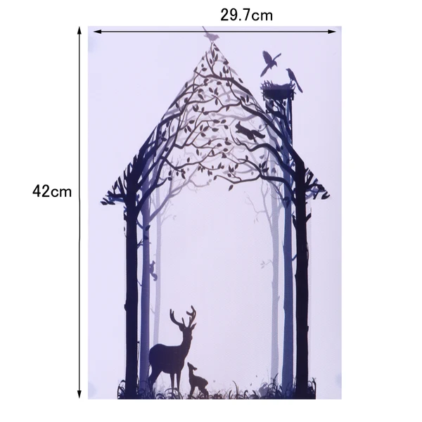 Effective Maxbell 1 Panel Canvas Oil Painting Art Picture - Deer Mother and Kid 11.7x16.5 Inch Sustainable