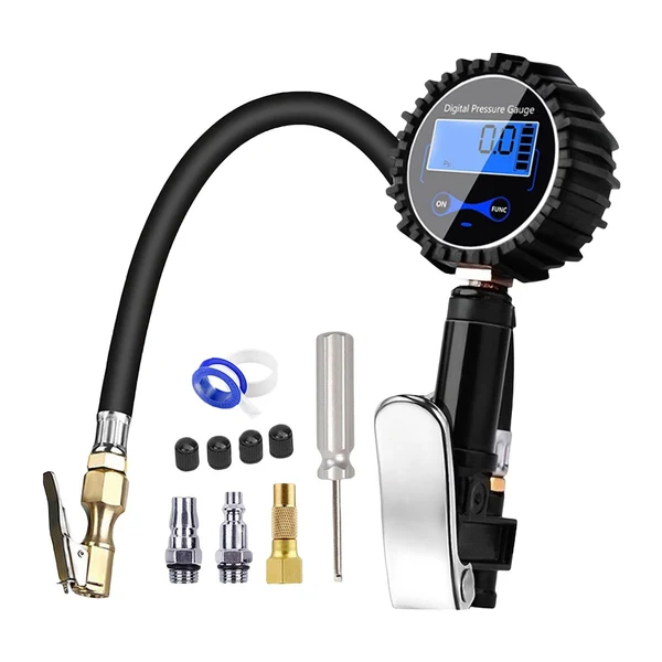 Easy-to-Use Maxbell Digital Tyre Inflator Pump 3-200PSI with Pressure Gauge LCD Fit for Bike Style B Trendy